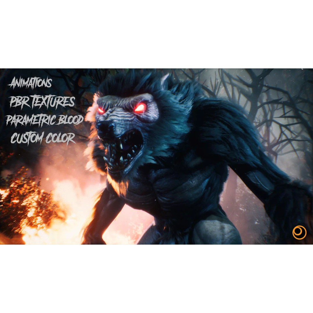 Savage Werewolf 3D Model – Rigged Low-Poly Game Asset, FBX - View 2