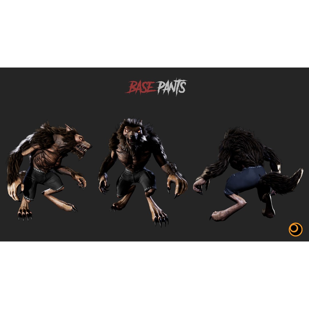 Savage Werewolf 3D Model – Rigged Low-Poly Game Asset, FBX - View 3