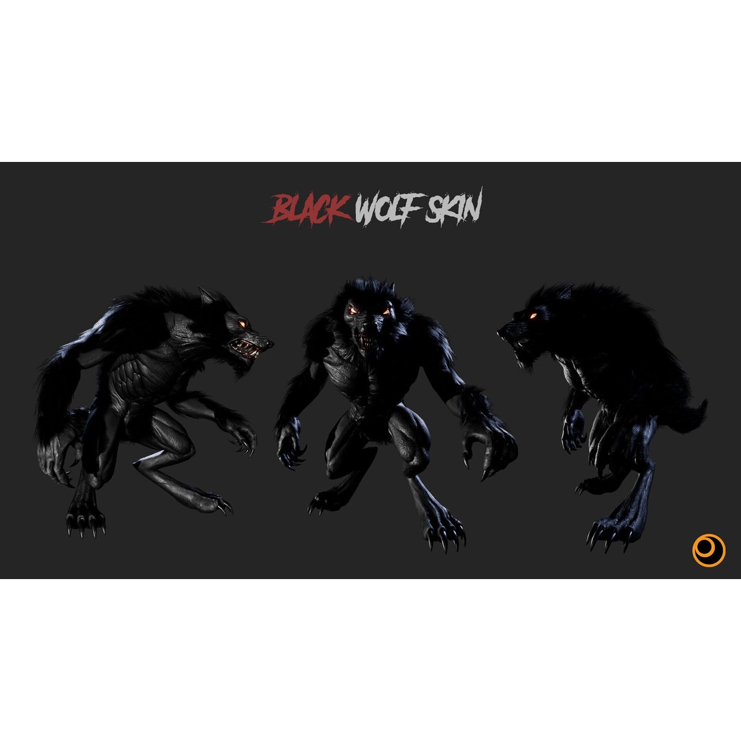 Savage Werewolf 3D Model – Rigged Low-Poly Game Asset, FBX - View 4