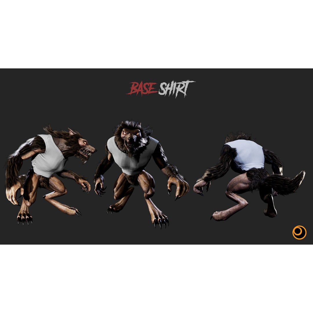 Savage Werewolf 3D Model – Rigged Low-Poly Game Asset, FBX - View 5