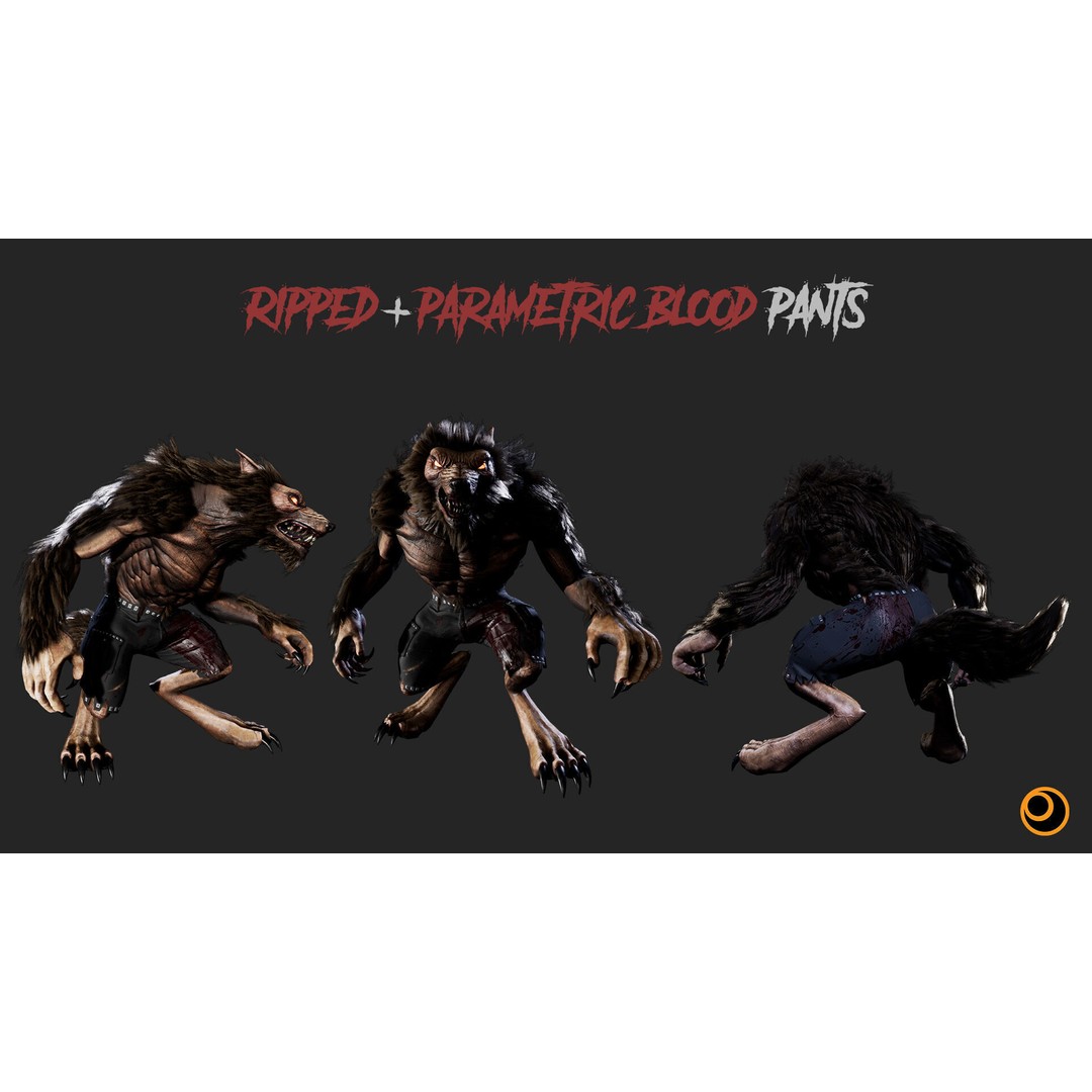 Savage Werewolf 3D Model – Rigged Low-Poly Game Asset, FBX - View 6