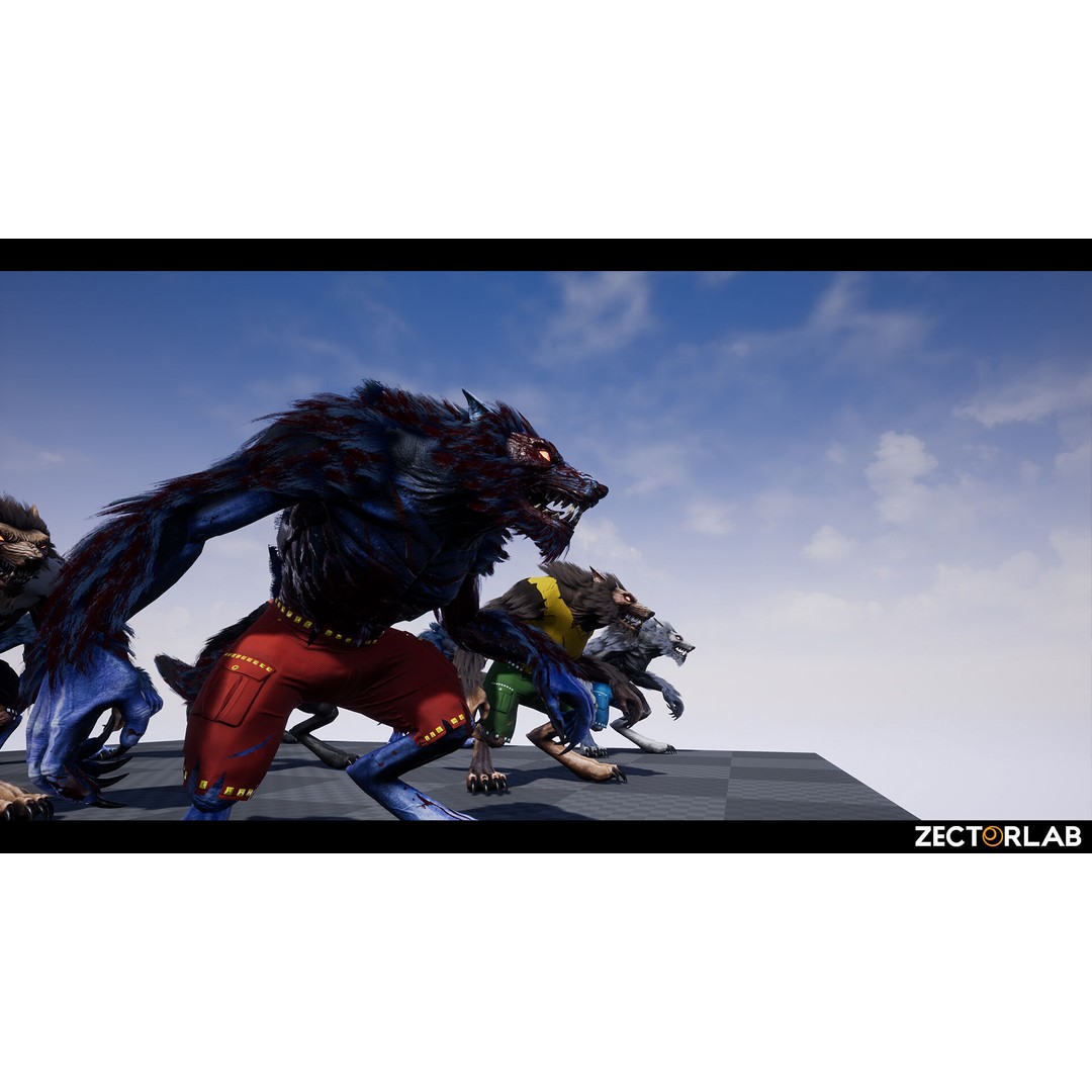 Savage Werewolf 3D Model – Rigged Low-Poly Game Asset, FBX - View 9