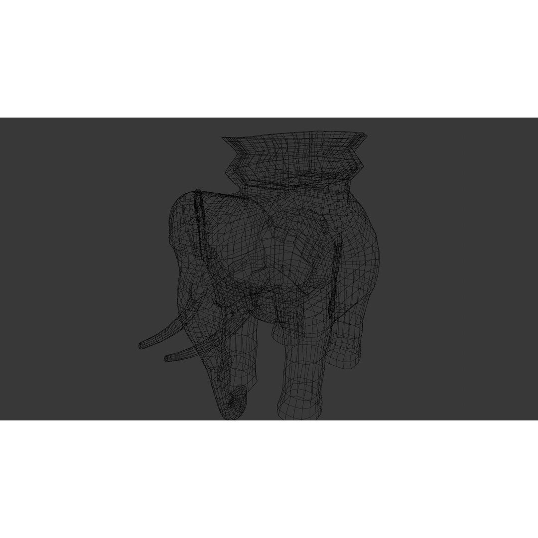 Elephant Statue 3D Model – Low Poly PBR Digital Asset, FBX/OBJ - View 14