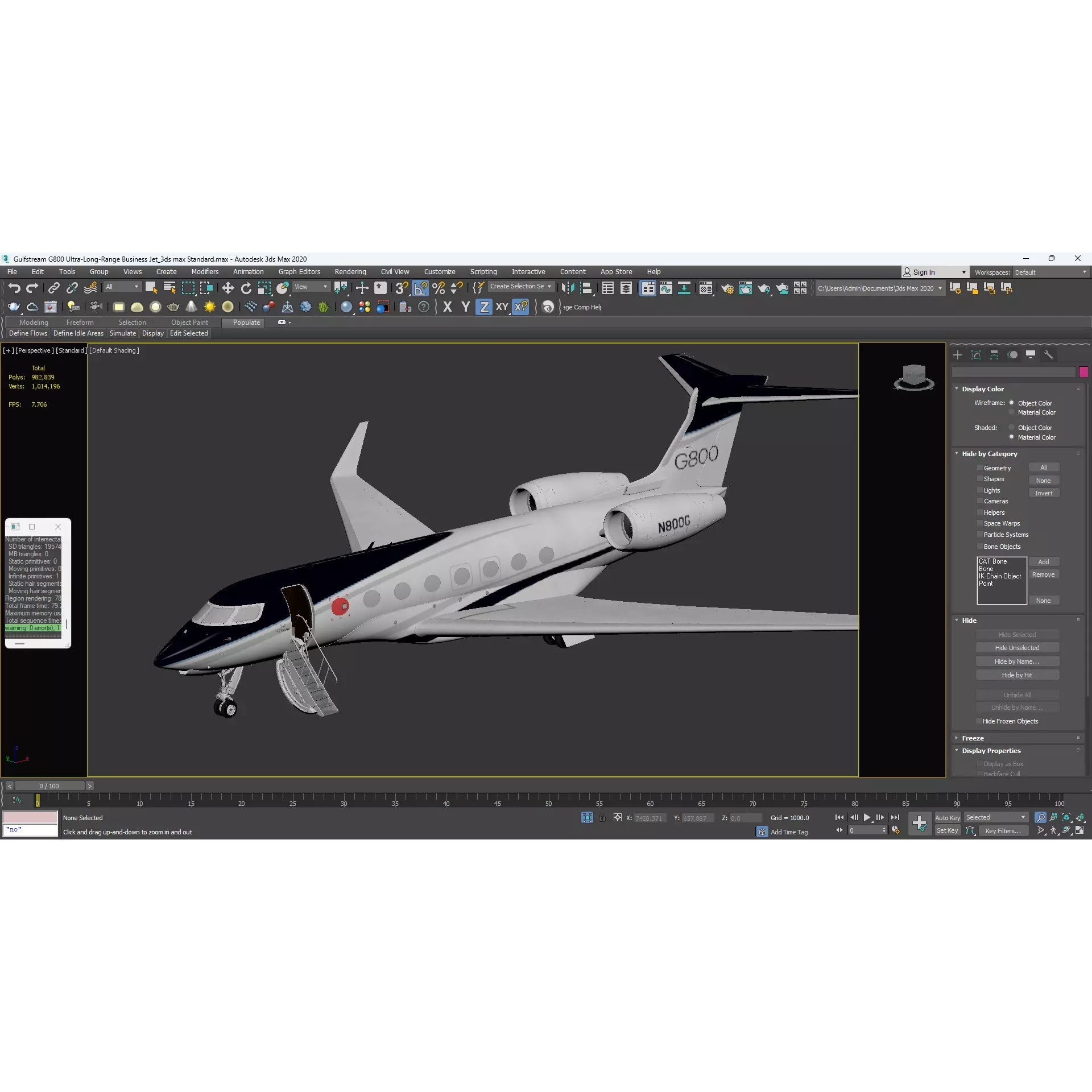 Gulfstream G800 - High-Poly Subdivision-Ready 3D Model - View 13