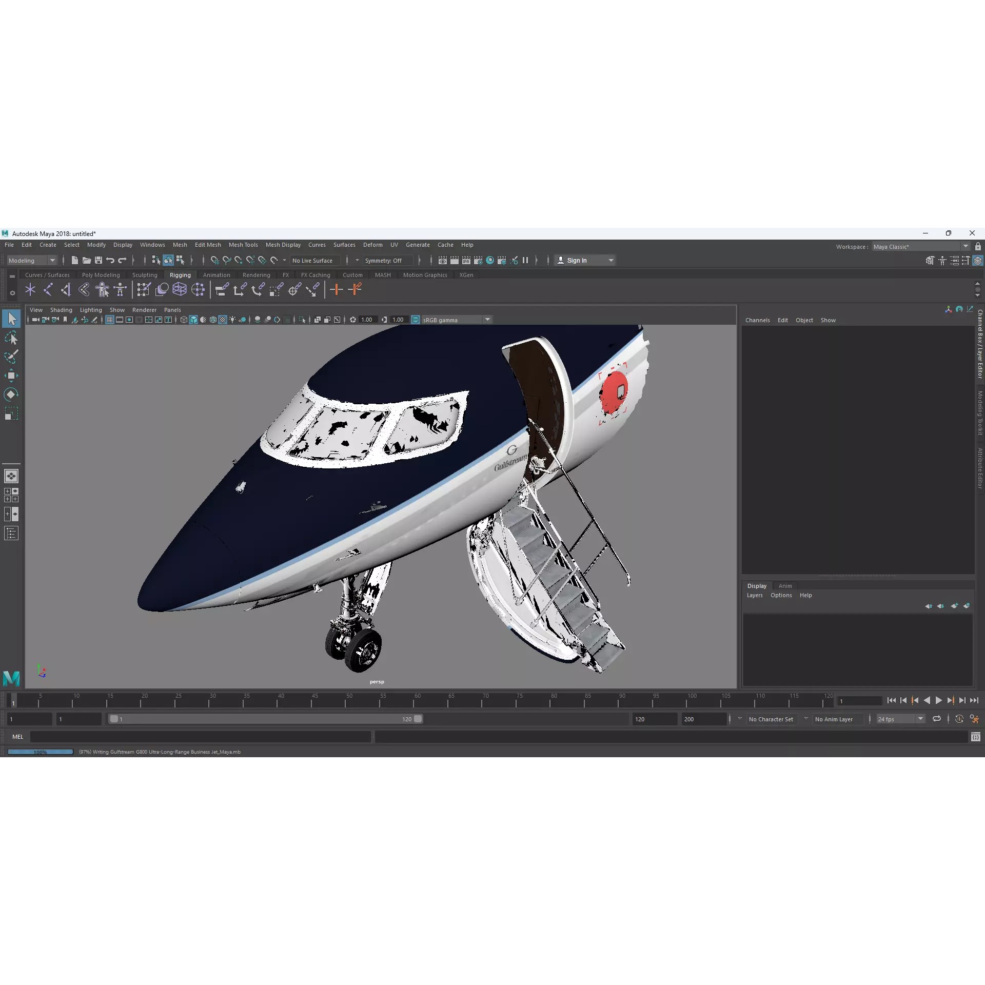 Gulfstream G800 - High-Poly Subdivision-Ready 3D Model - View 16