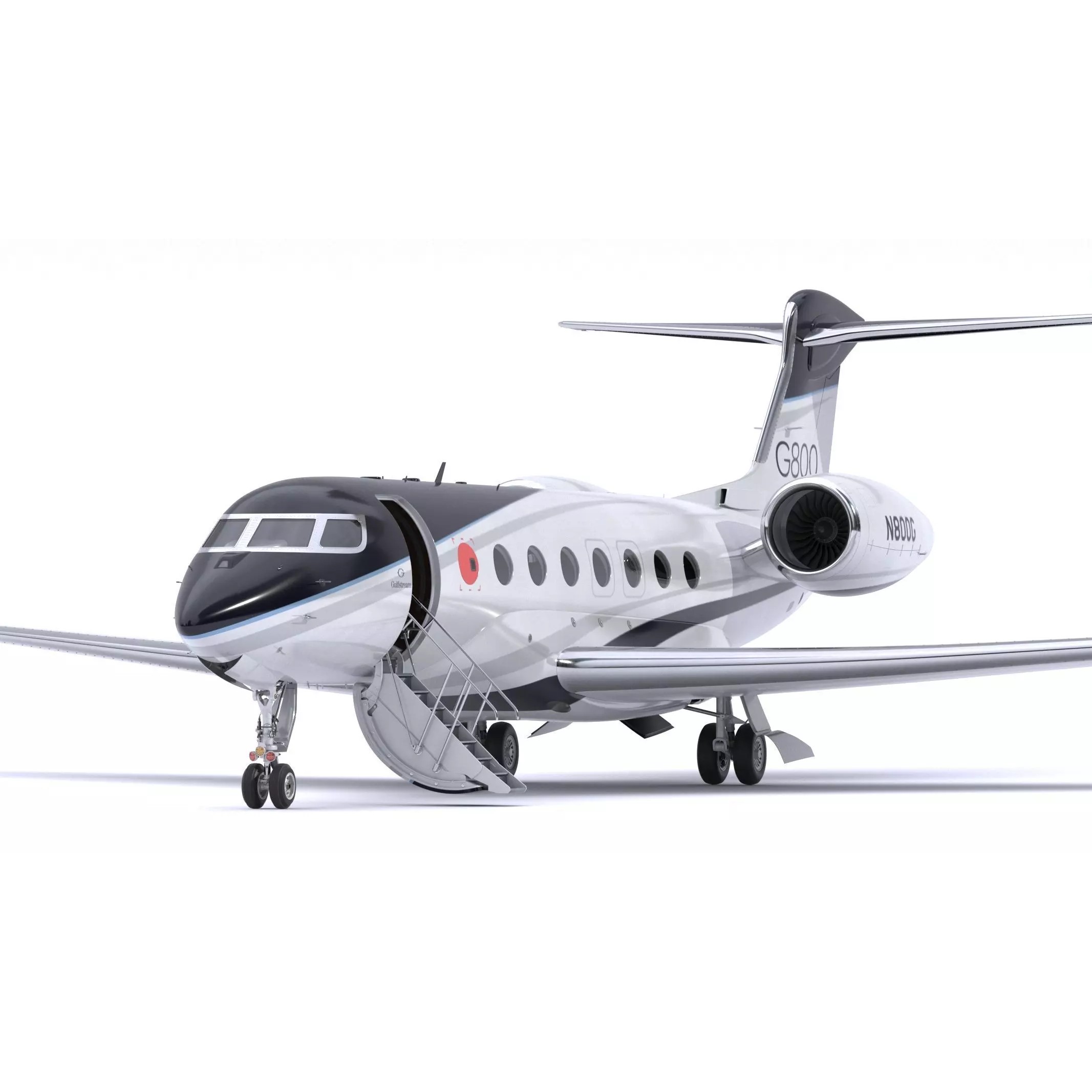 Gulfstream G800 - High-Poly Subdivision-Ready 3D Model - View 17