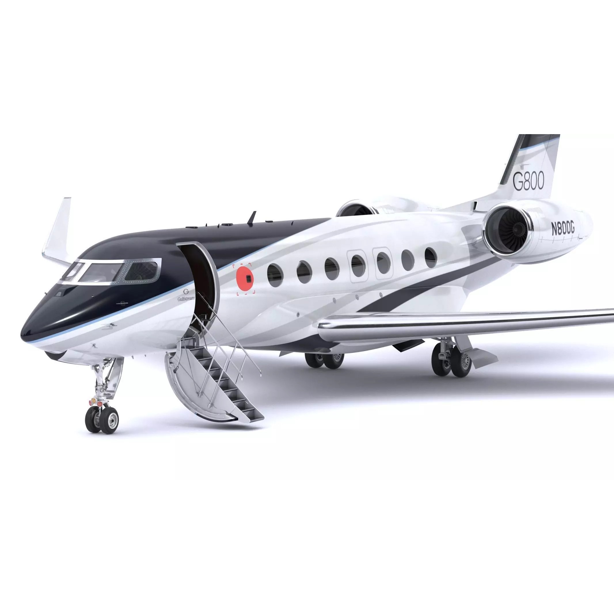 Gulfstream G800 - High-Poly Subdivision-Ready 3D Model - View 2