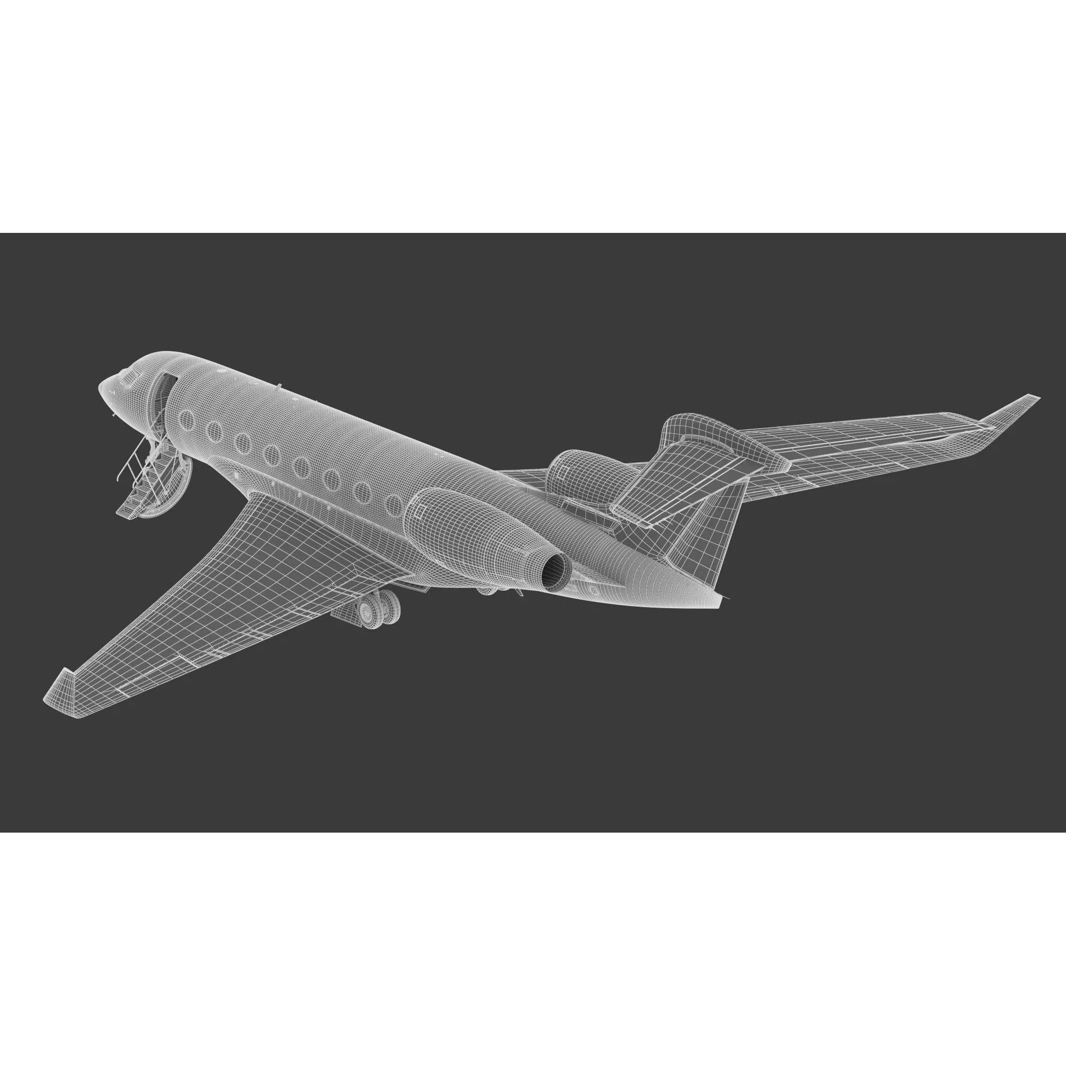 Gulfstream G800 - High-Poly Subdivision-Ready 3D Model - View 21
