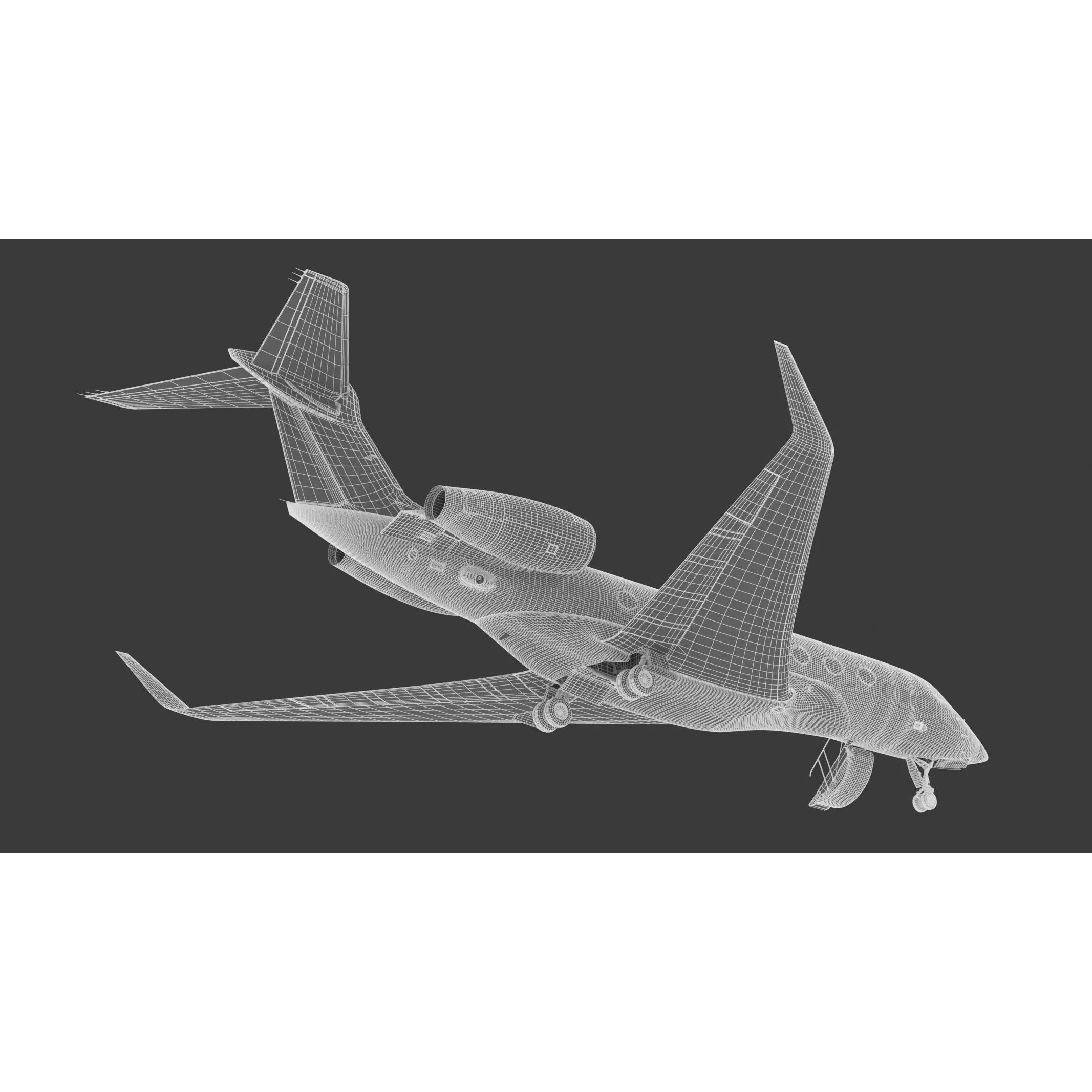 Gulfstream G800 - High-Poly Subdivision-Ready 3D Model - View 23