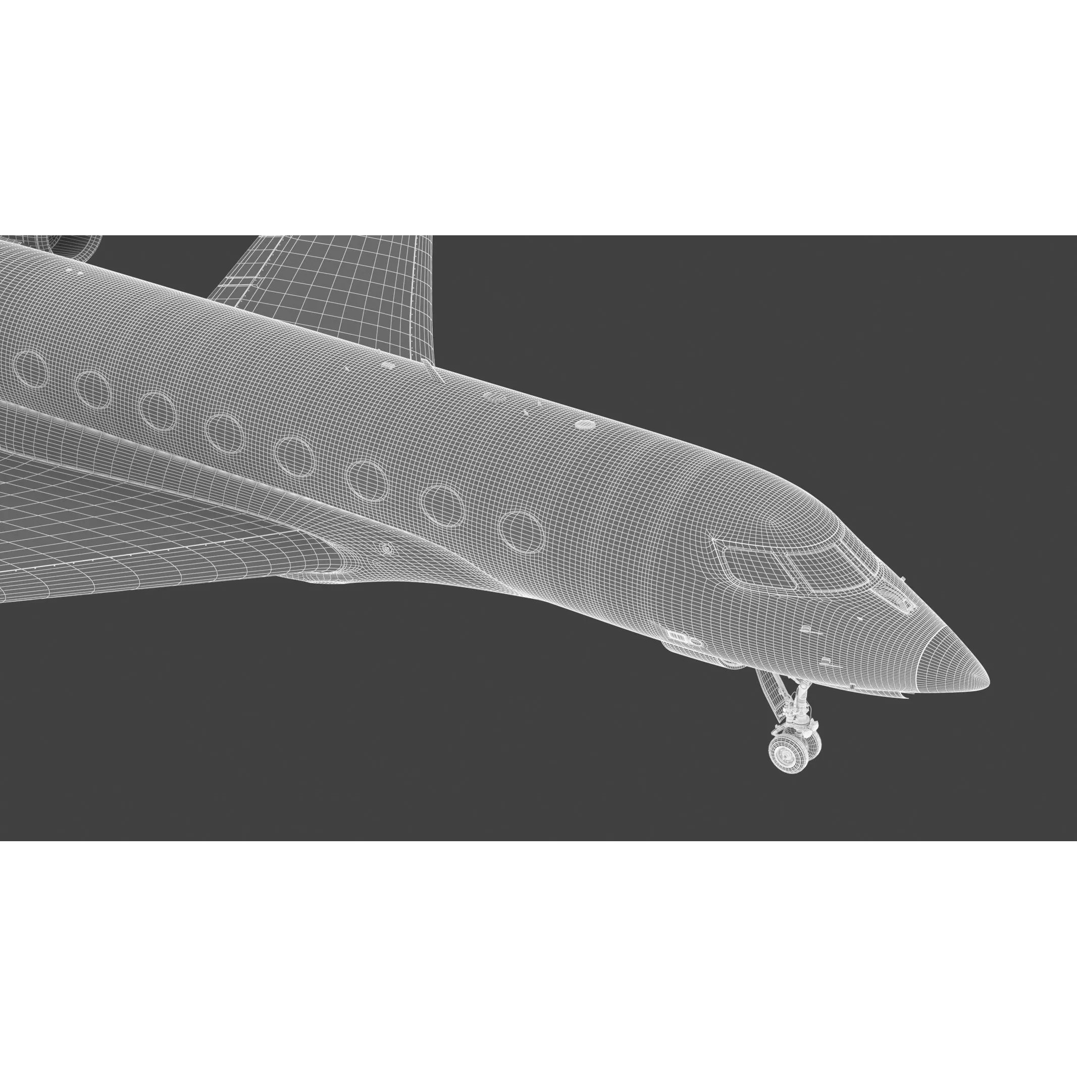 Gulfstream G800 - High-Poly Subdivision-Ready 3D Model - View 24