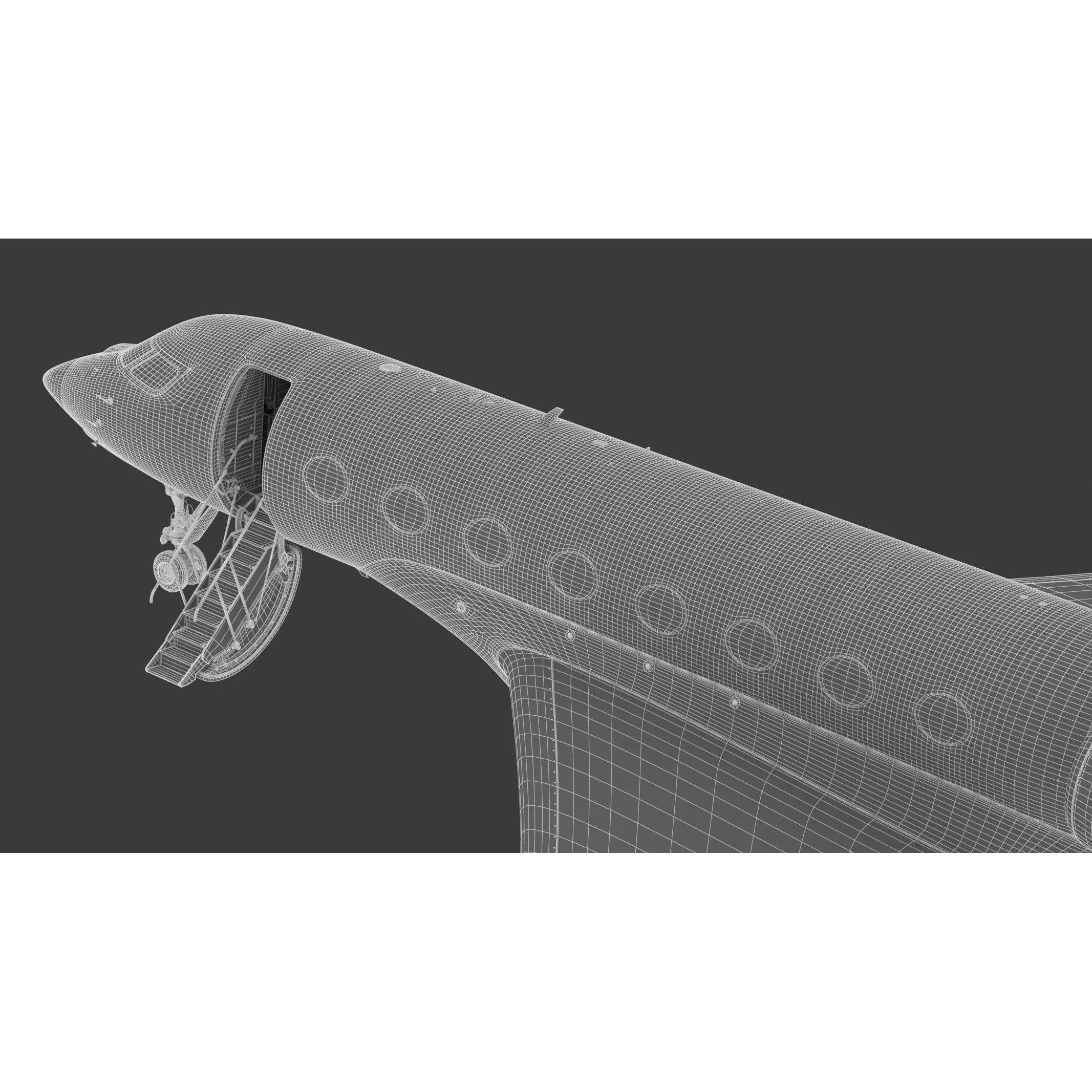 Gulfstream G800 - High-Poly Subdivision-Ready 3D Model - View 26