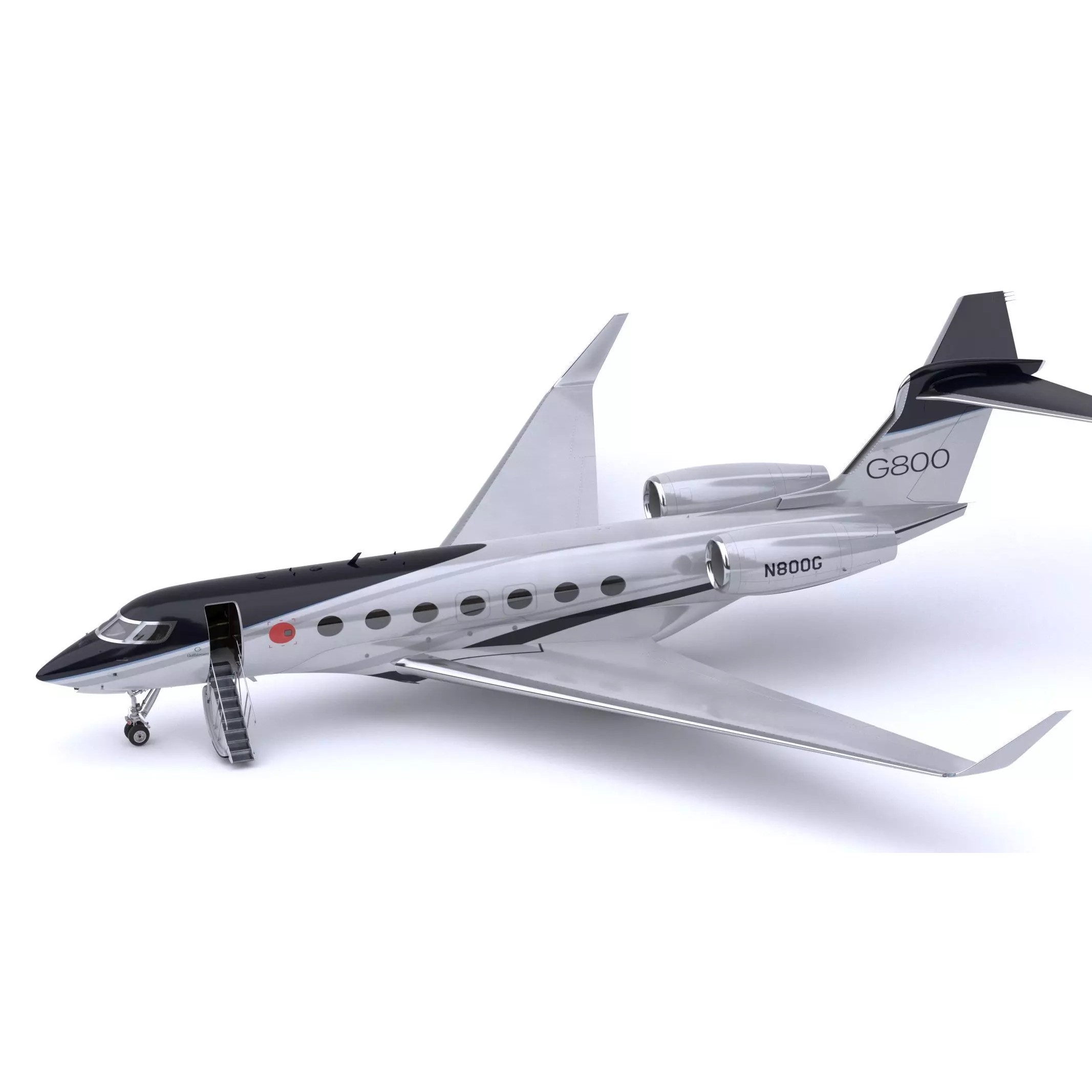 Gulfstream G800 - High-Poly Subdivision-Ready 3D Model - View 28