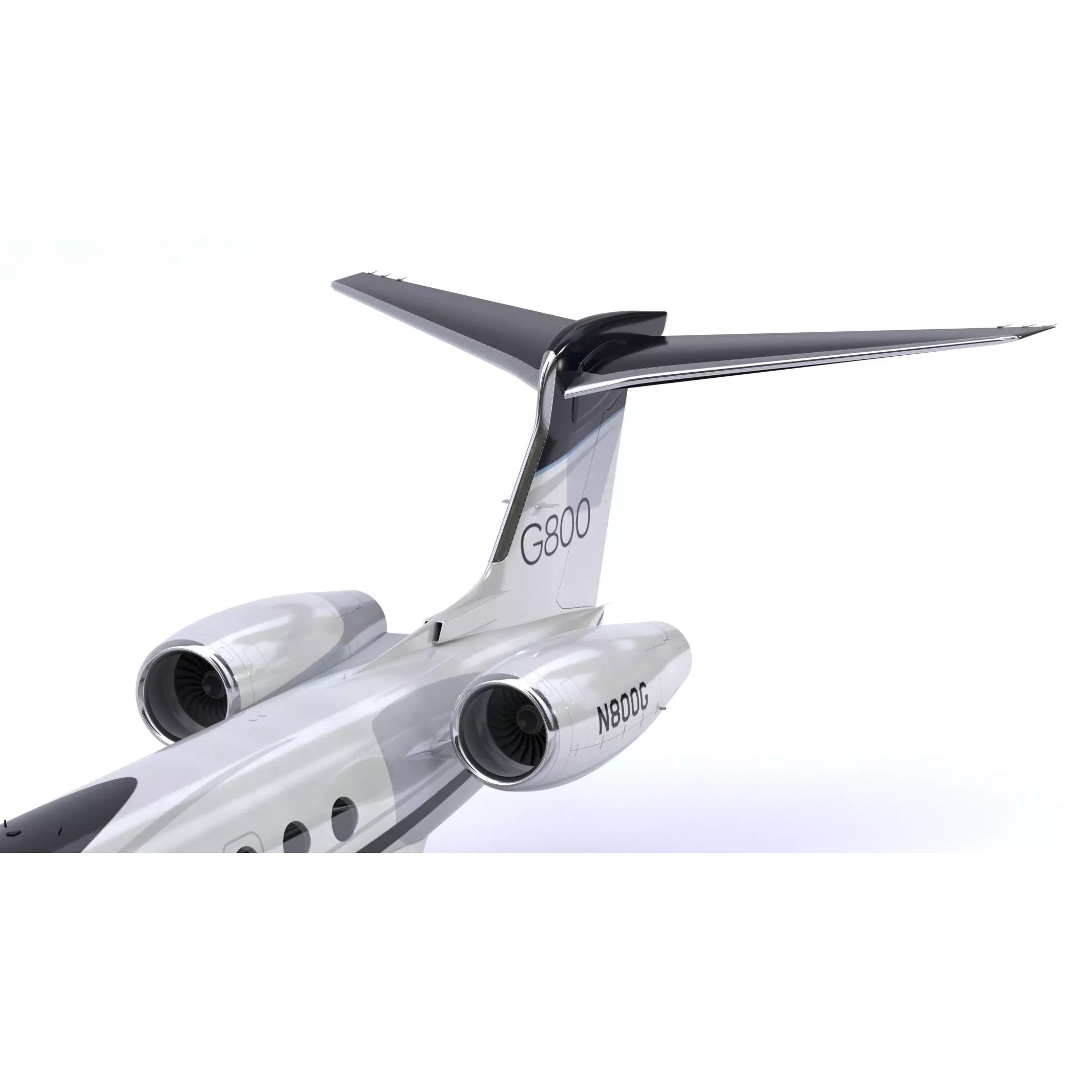 Gulfstream G800 - High-Poly Subdivision-Ready 3D Model - View 34
