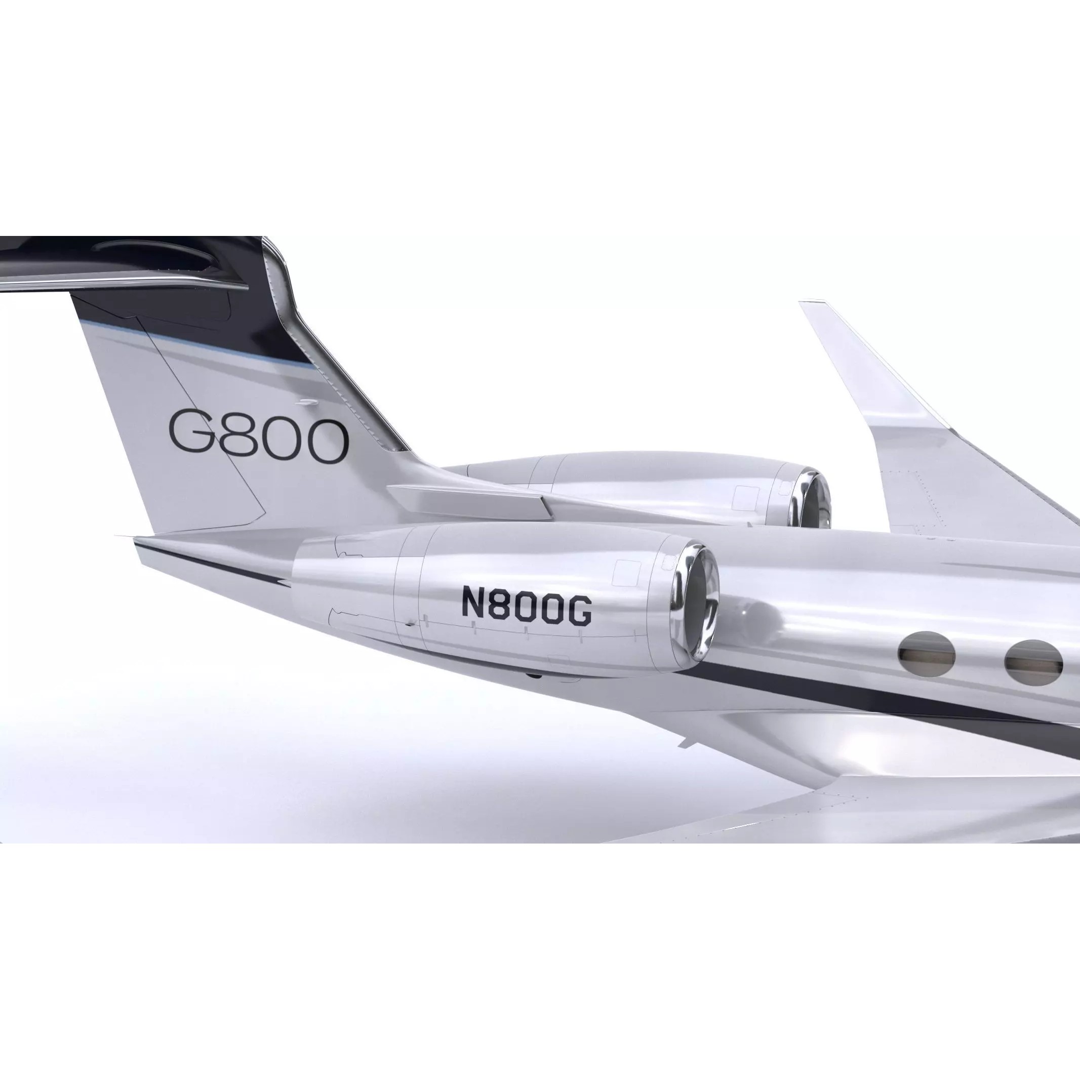 Gulfstream G800 - High-Poly Subdivision-Ready 3D Model - View 35