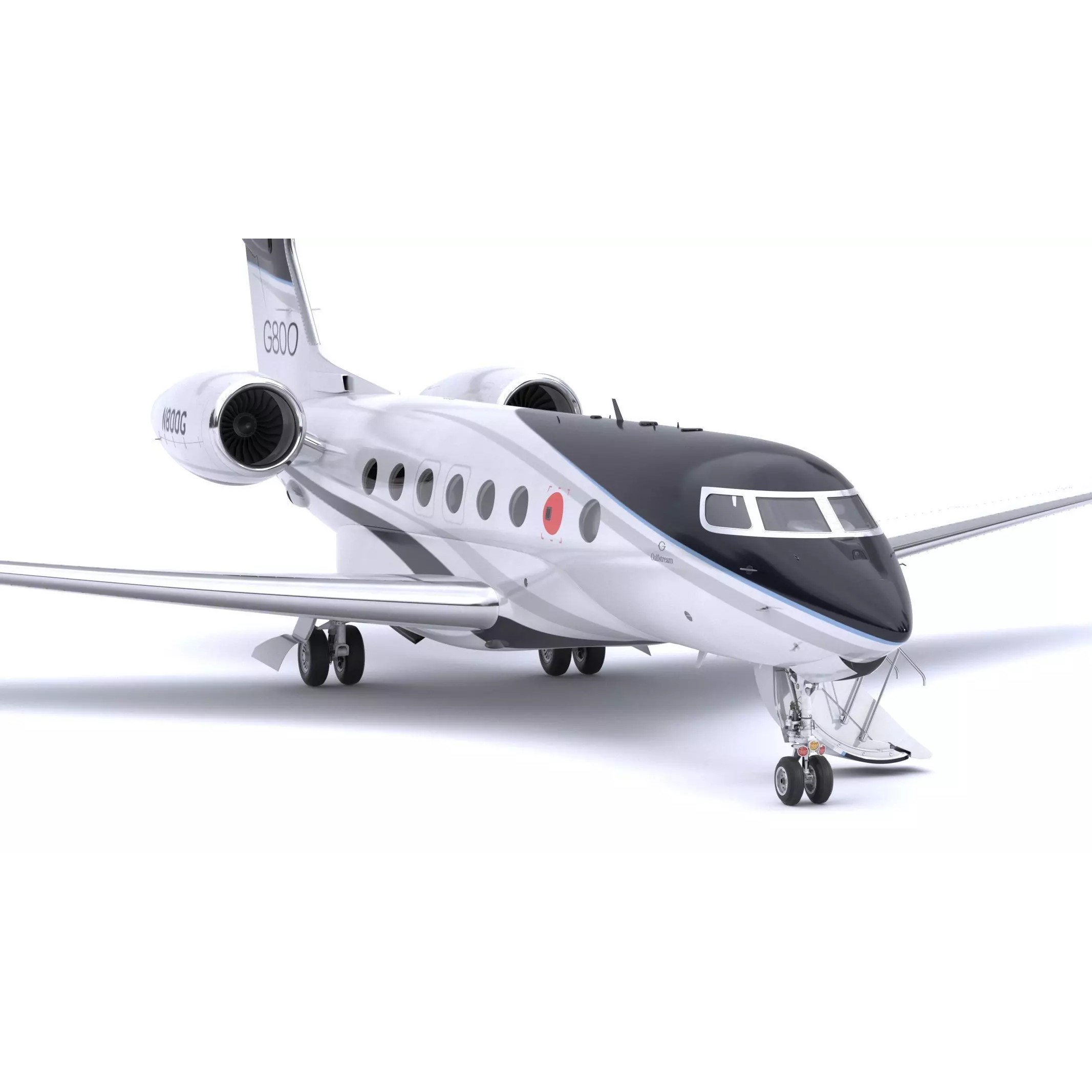 Gulfstream G800 - High-Poly Subdivision-Ready 3D Model - View 5