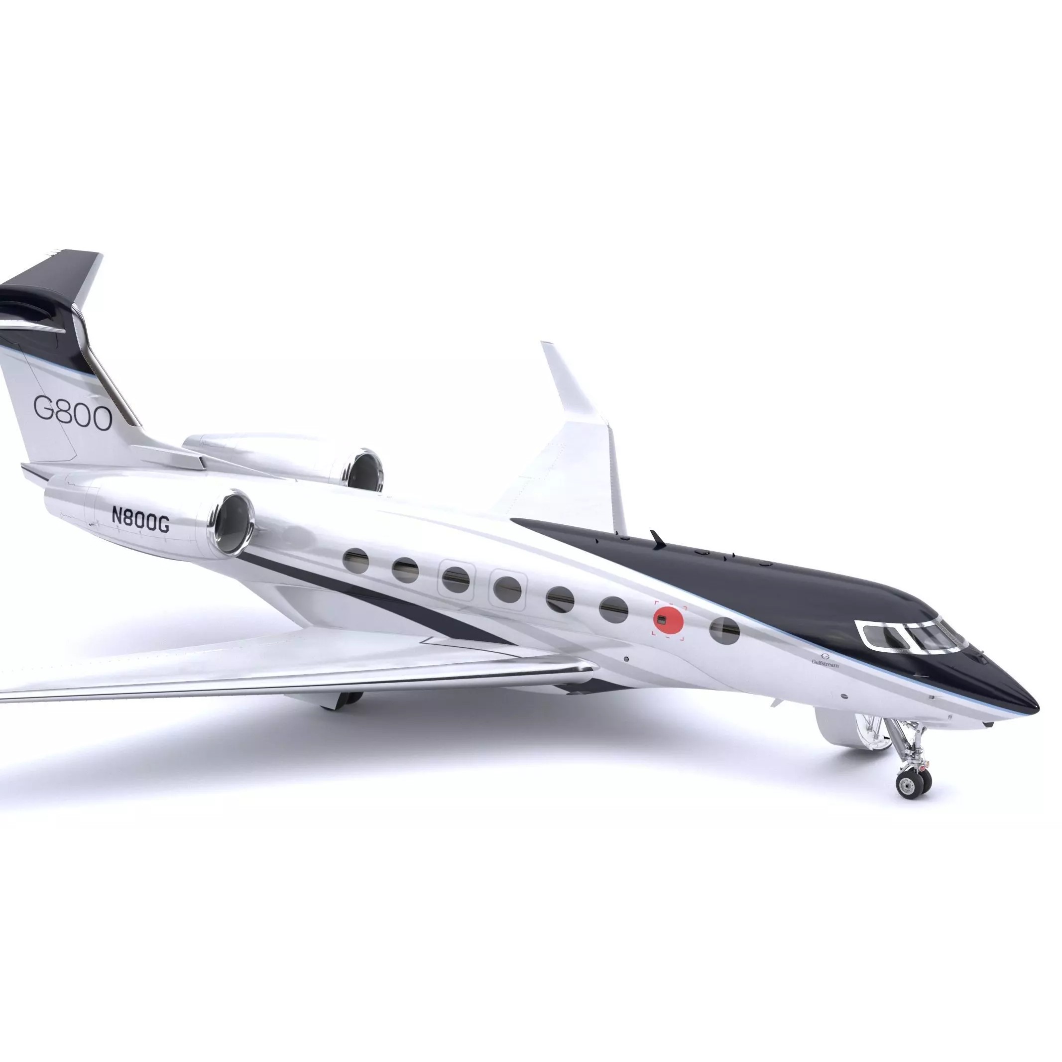 Gulfstream G800 - High-Poly Subdivision-Ready 3D Model - View 6