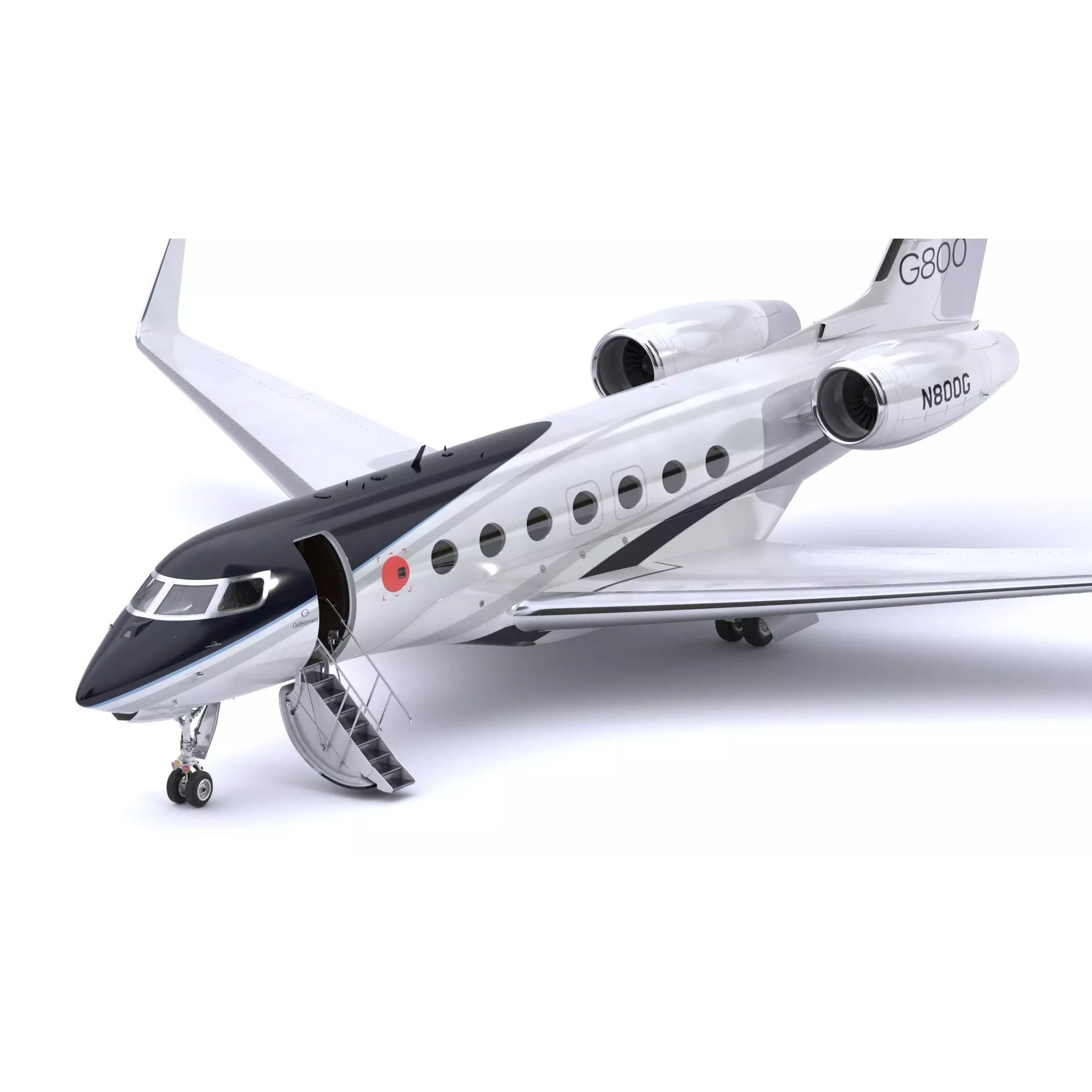 Gulfstream G800 - High-Poly Subdivision-Ready 3D Model - View 9