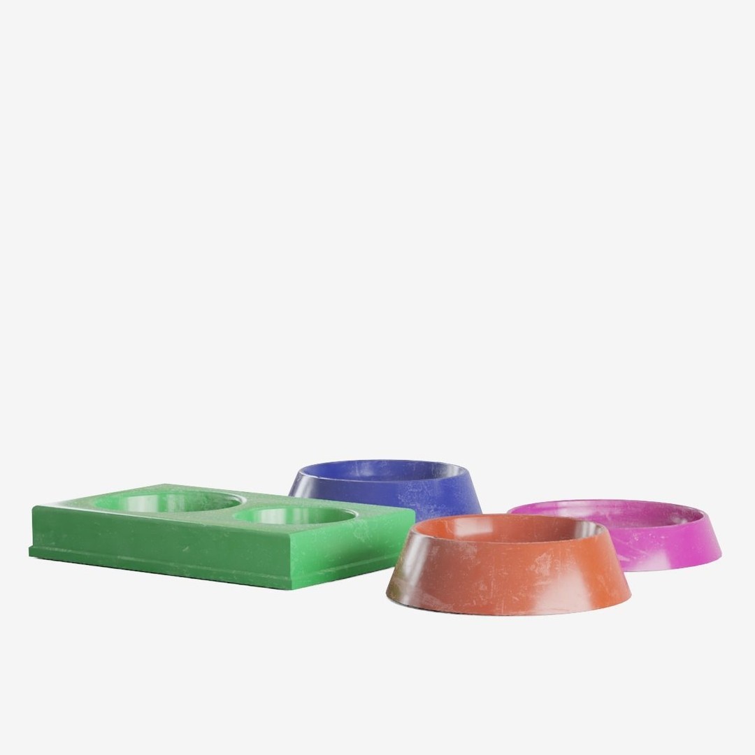 Pet Feeder 3D Model – Low Poly Game Asset, PBR Textures, FBX - View 11