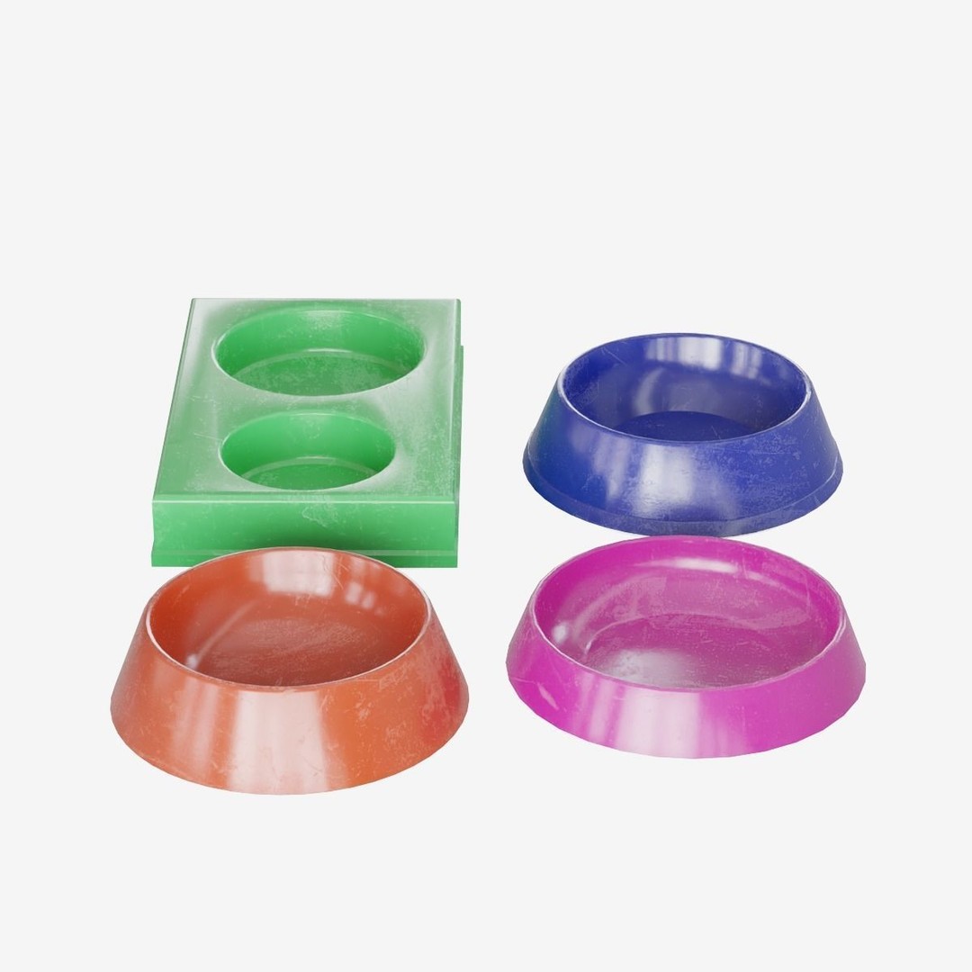 Pet Feeder 3D Model – Low Poly Game Asset, PBR Textures, FBX - View 13
