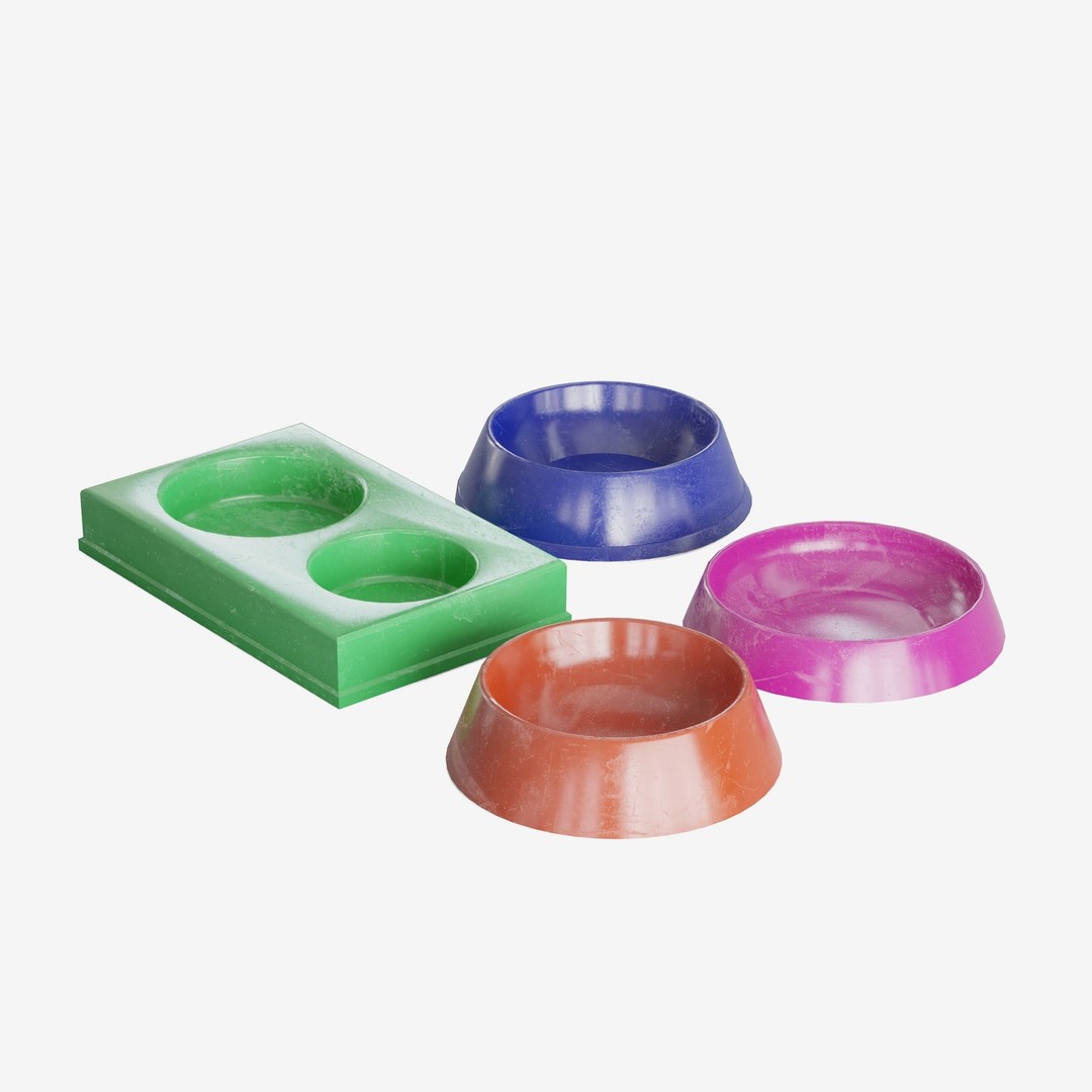 Pet Feeder 3D Model – Low Poly Game Asset, PBR Textures, FBX - View 14
