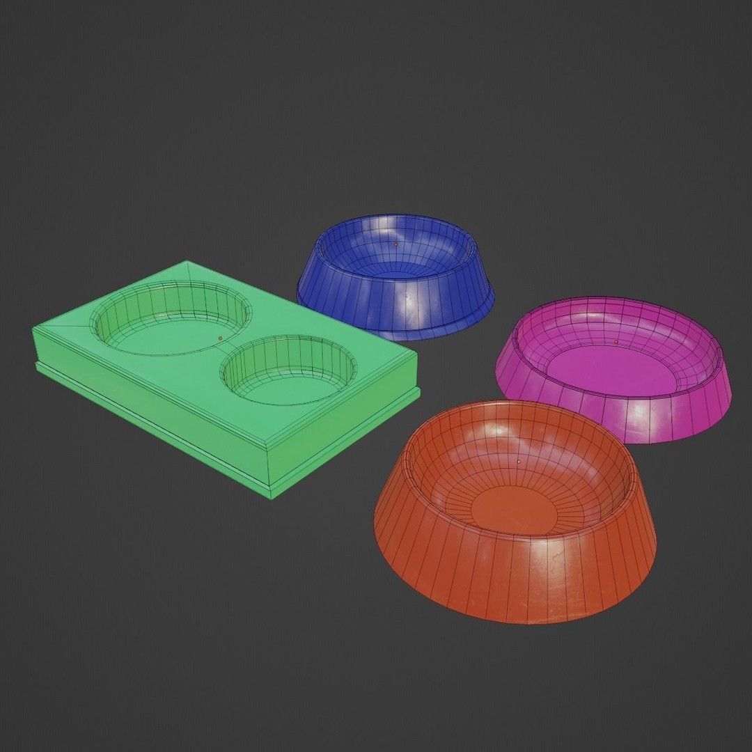 Pet Feeder 3D Model – Low Poly Game Asset, PBR Textures, FBX - View 20