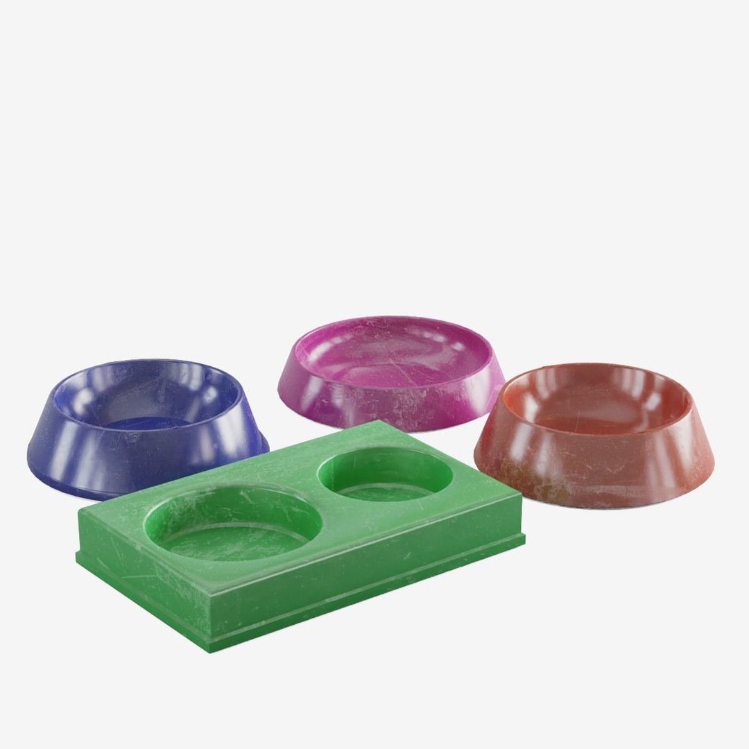 Pet Feeder 3D Model – Low Poly Game Asset, PBR Textures, FBX - View 4