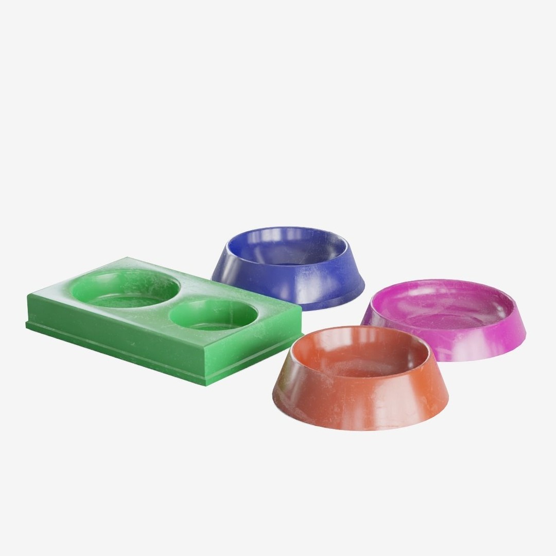 Pet Feeder 3D Model – Low Poly Game Asset, PBR Textures, FBX - View 5