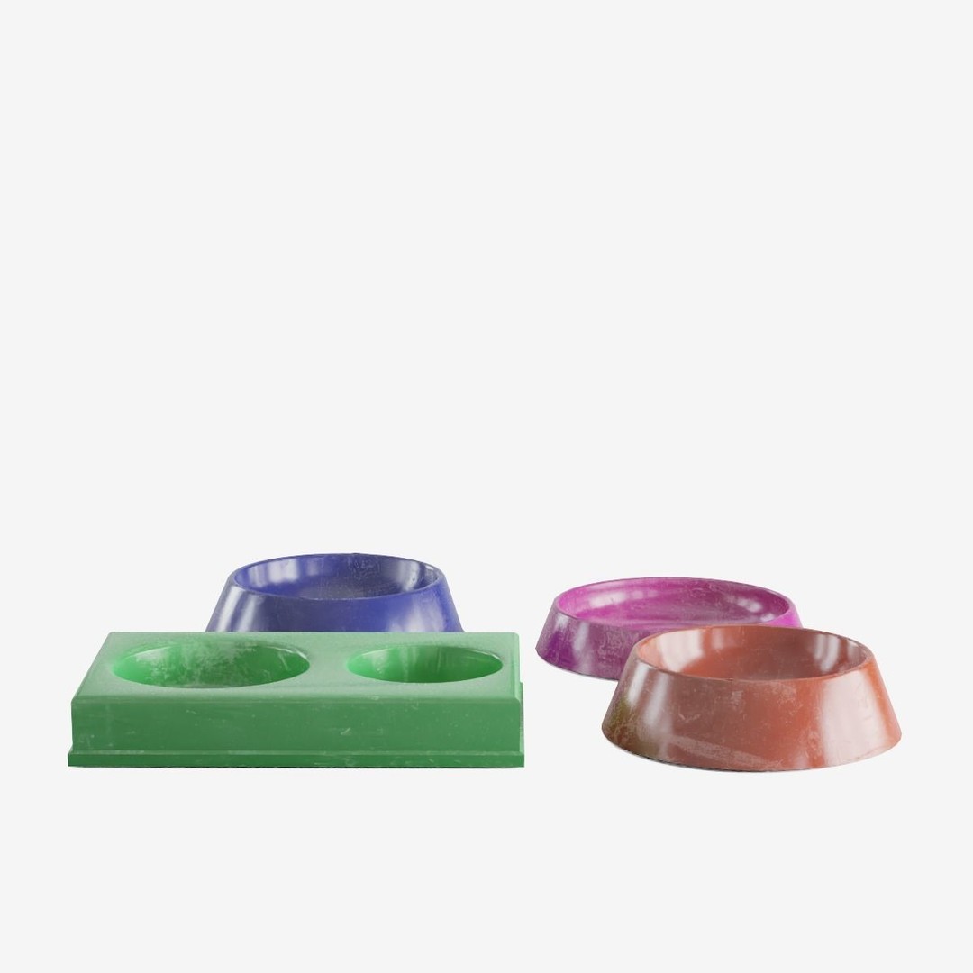 Pet Feeder 3D Model – Low Poly Game Asset, PBR Textures, FBX - View 9