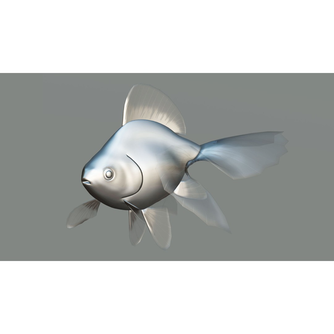 Tosakin Goldfish 3D Model – Low Poly Rigged Asset for Animation - View 9