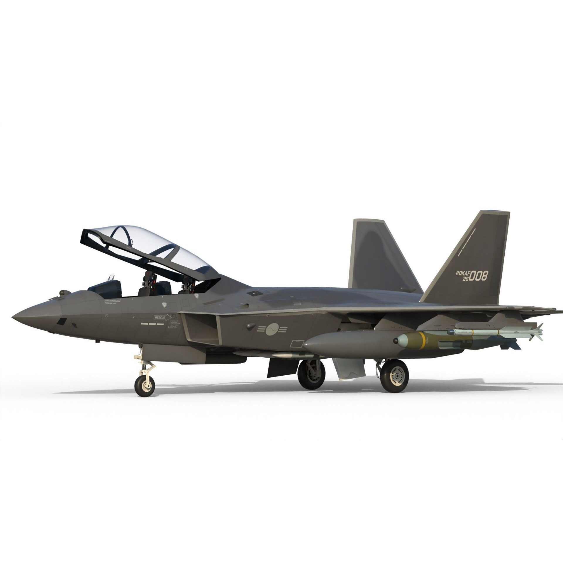 KAI KF-21 Boramae - Game-Ready 3D Model - View 14