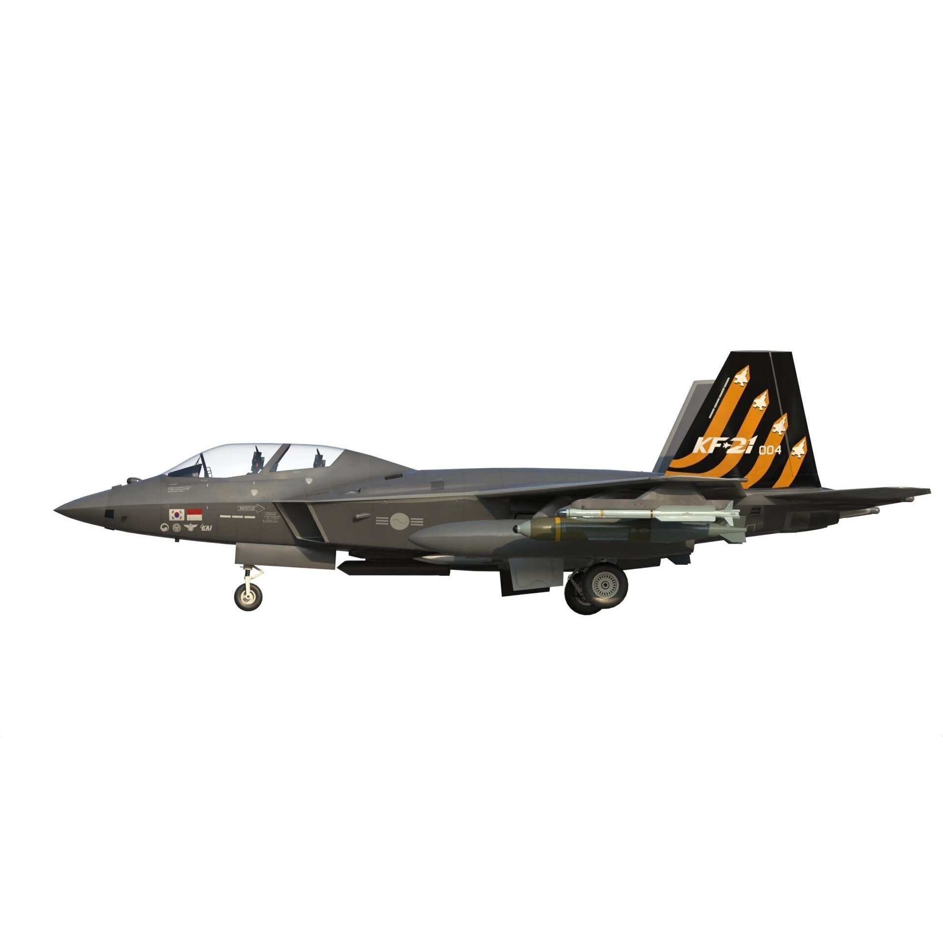 KAI KF-21 Boramae - Game-Ready 3D Model - View 20