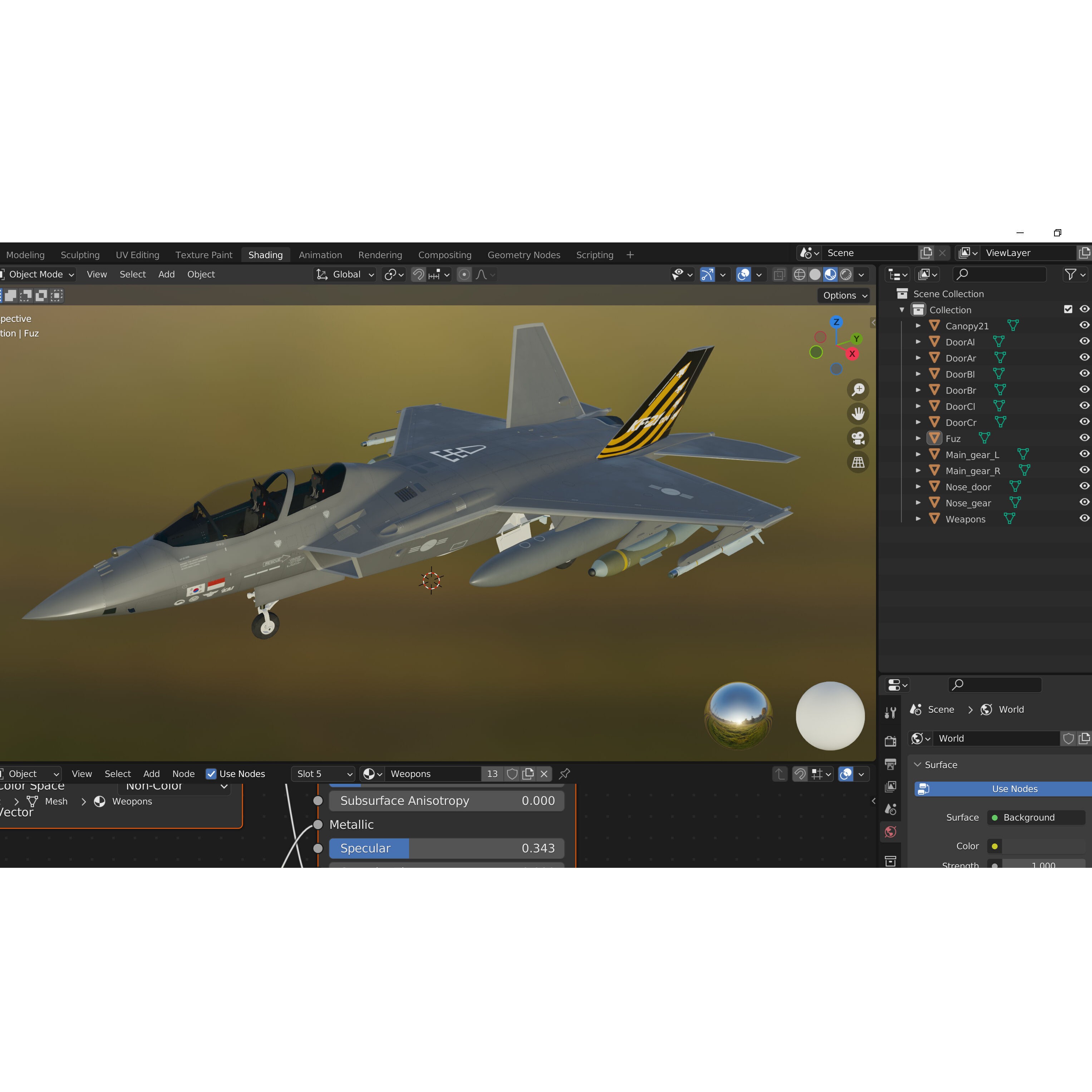 KAI KF-21 Boramae - Game-Ready 3D Model - View 22