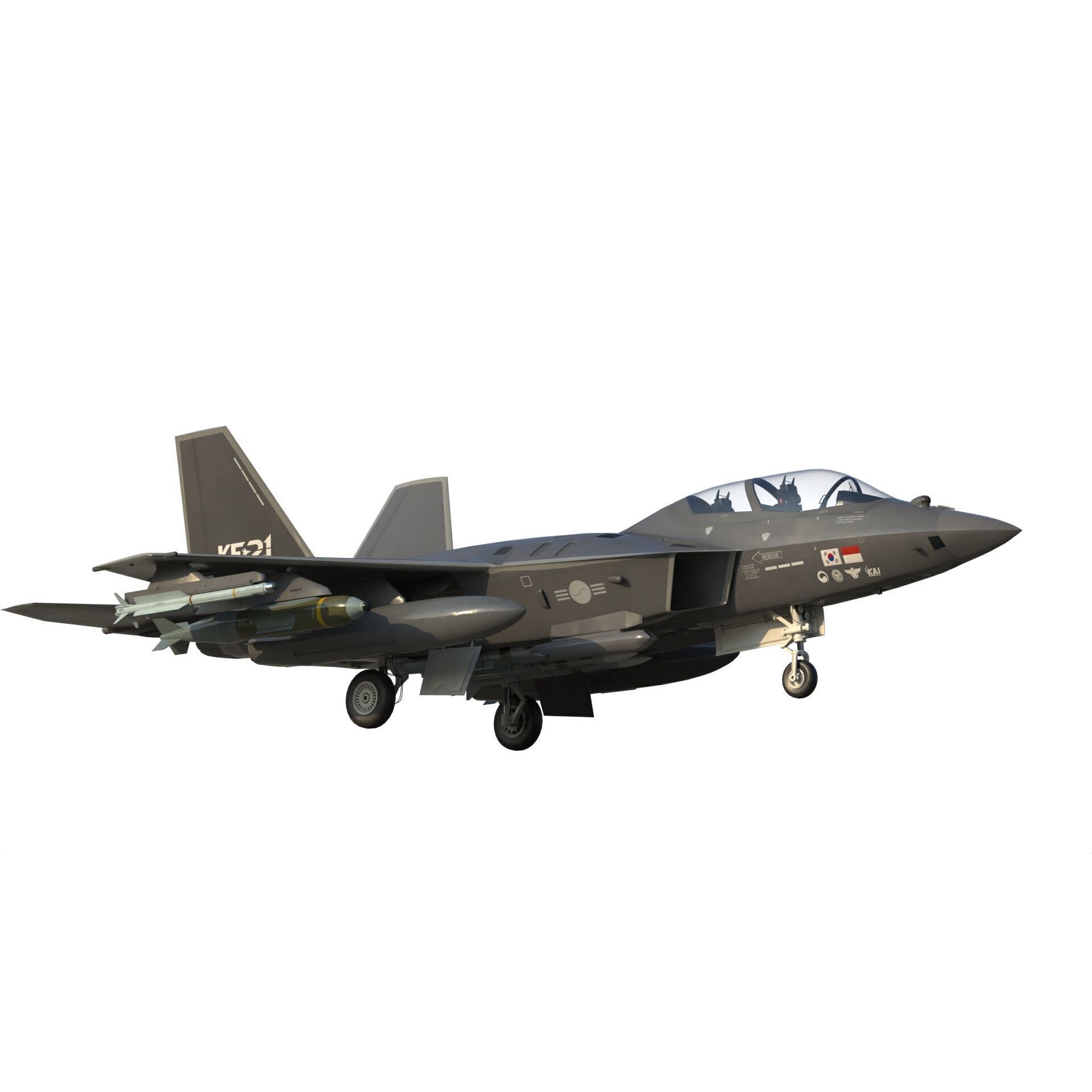 KAI KF-21 Boramae - Game-Ready 3D Model - View 3