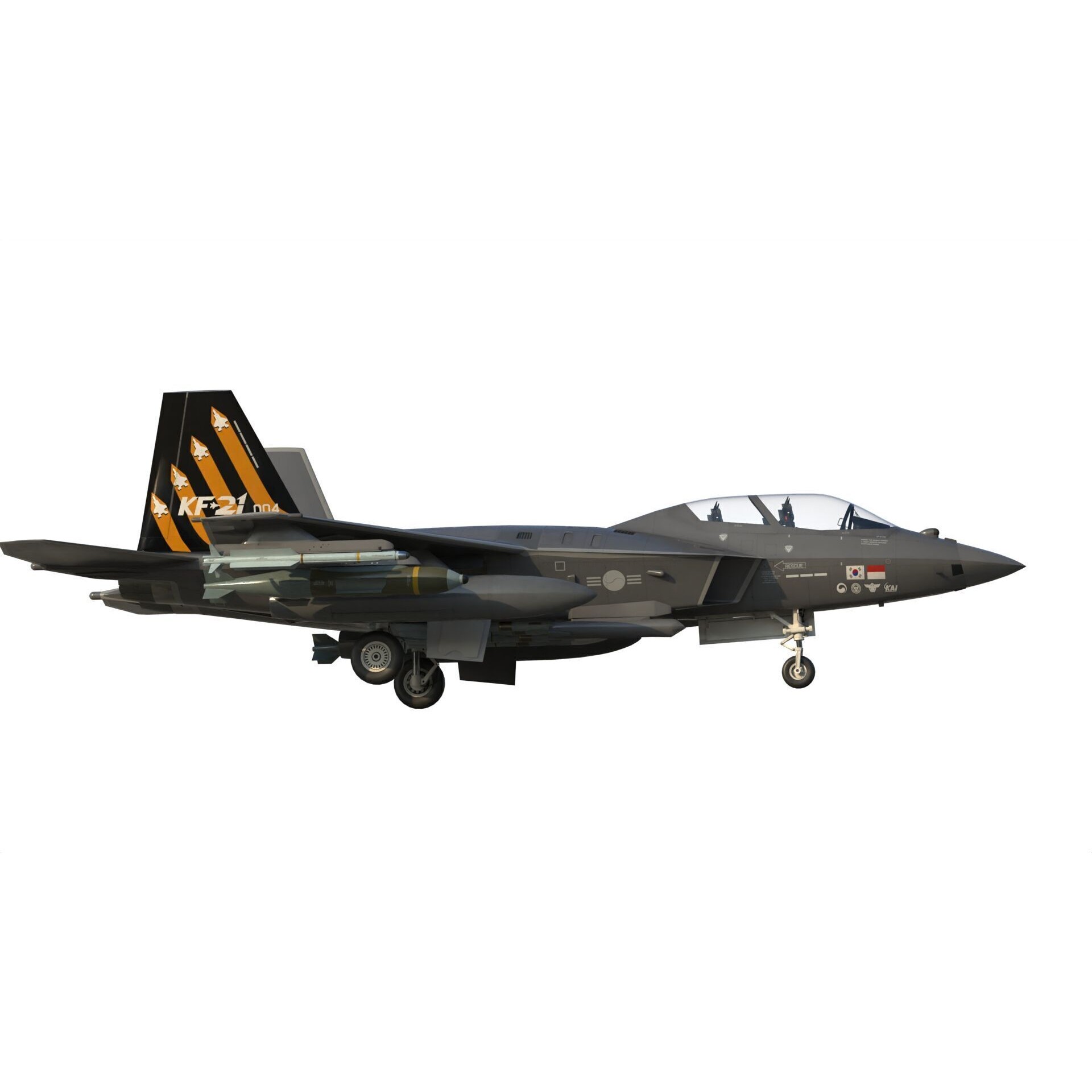 KAI KF-21 Boramae - Game-Ready 3D Model - View 5