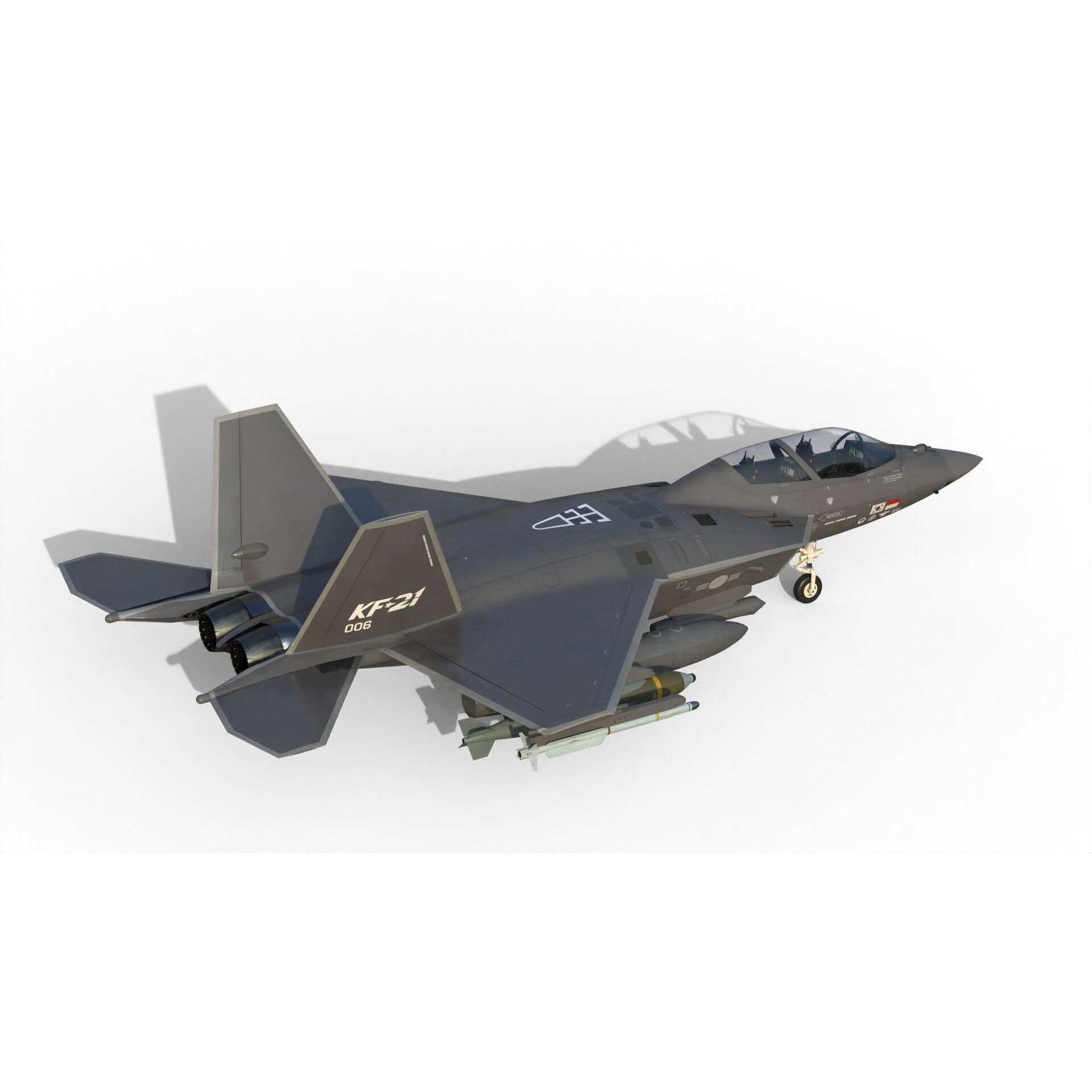 KAI KF-21 Boramae - Game-Ready 3D Model - View 6