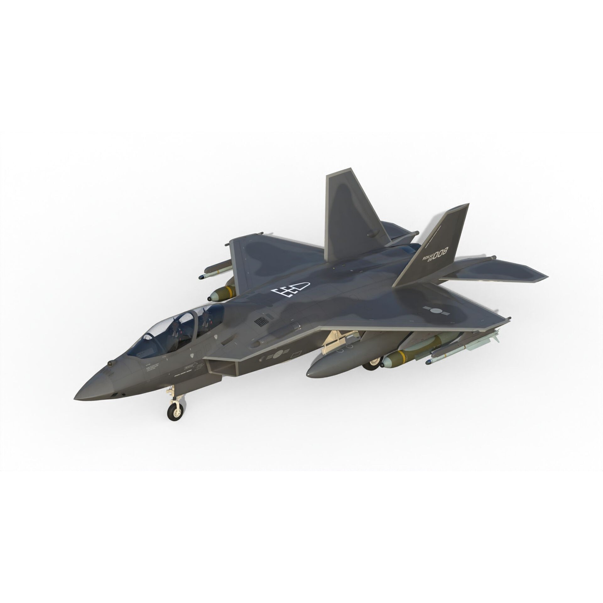 KAI KF-21 Boramae - Game-Ready 3D Model - View 9