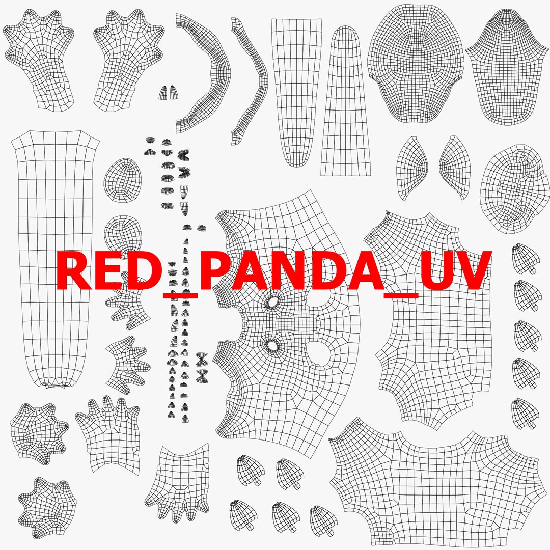 Red Panda 3D Model – Rigged Animated Character with PBR Textures