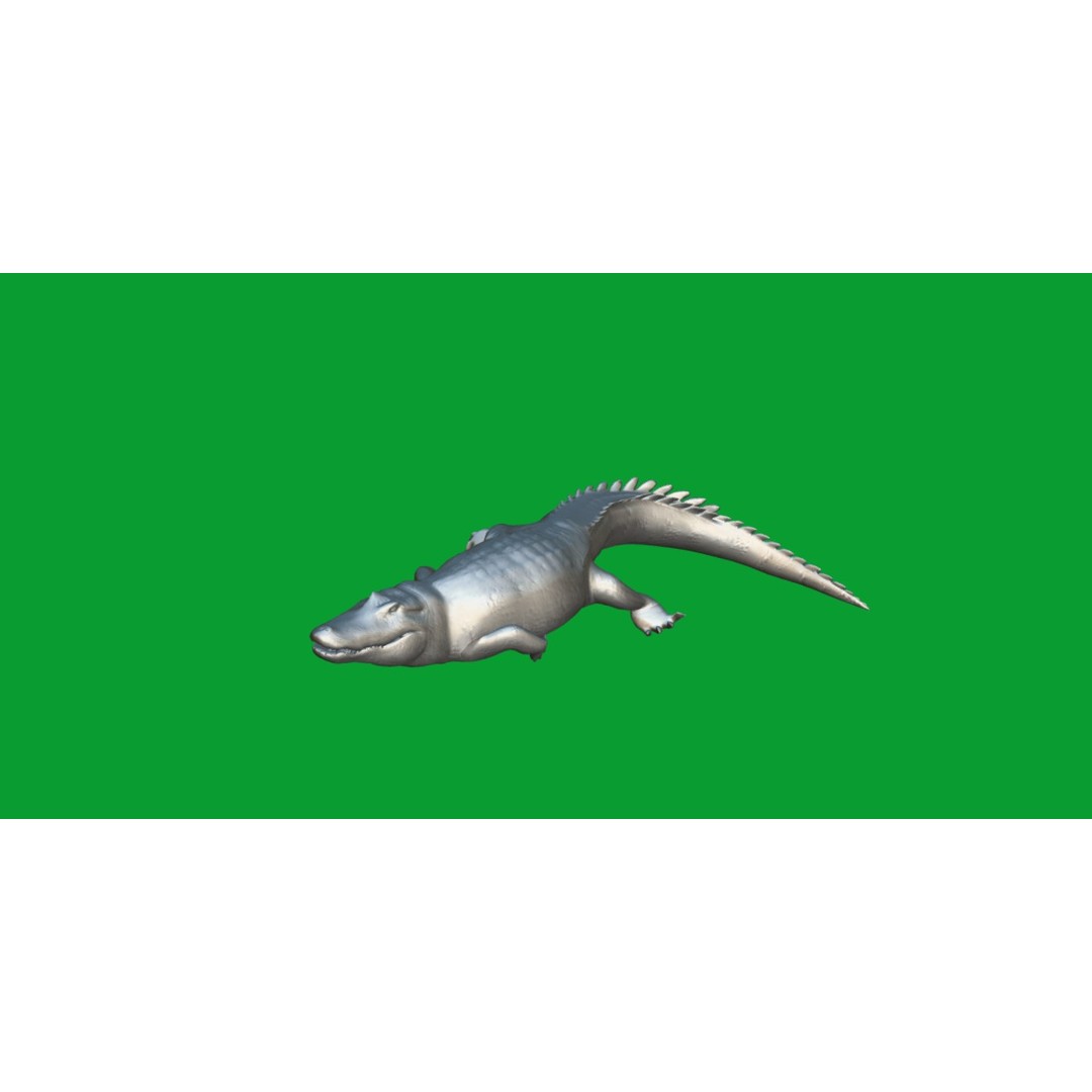 American Alligator 3D Model – Low Poly Rigged Creature, FBX, OBJ - View 16