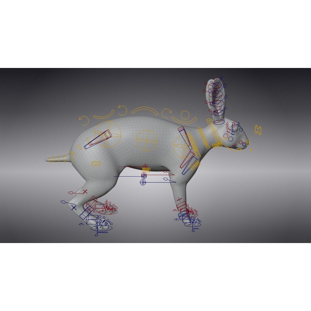 White Rabbit 3D Model – Animated Rigged Character with PBR Textures - View 14