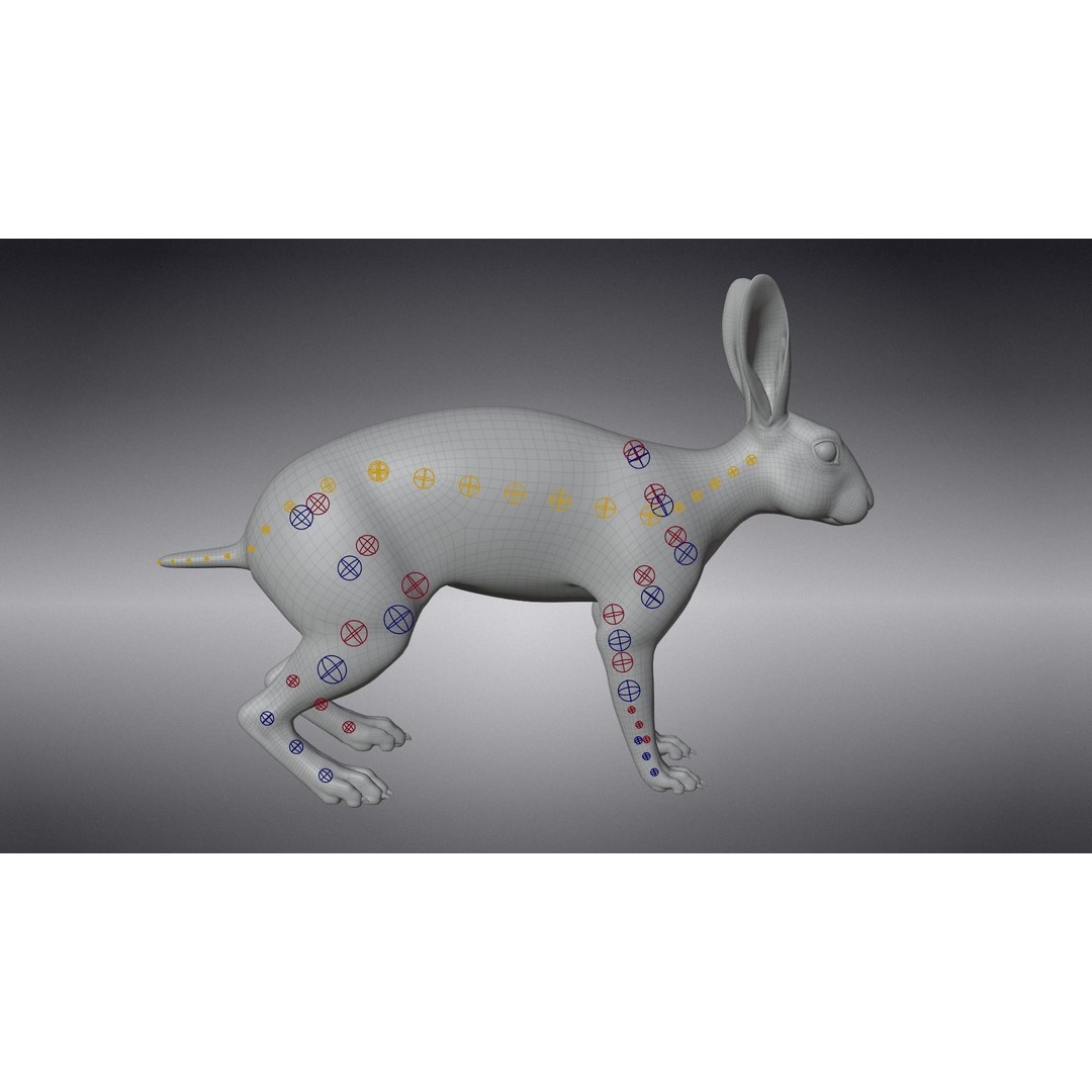 White Rabbit 3D Model – Animated Rigged Character with PBR Textures - View 15