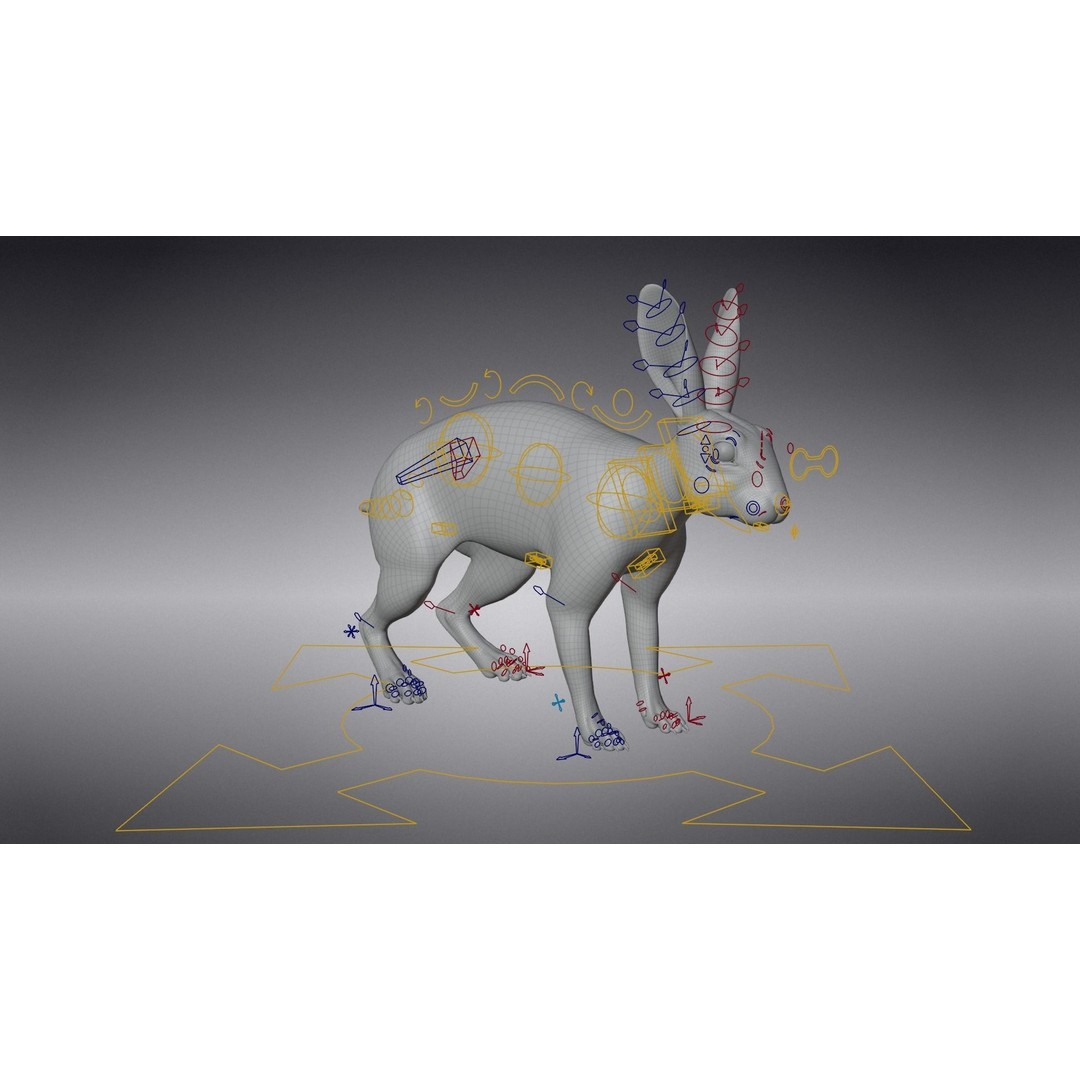 White Rabbit 3D Model – Animated Rigged Character with PBR Textures - View 16