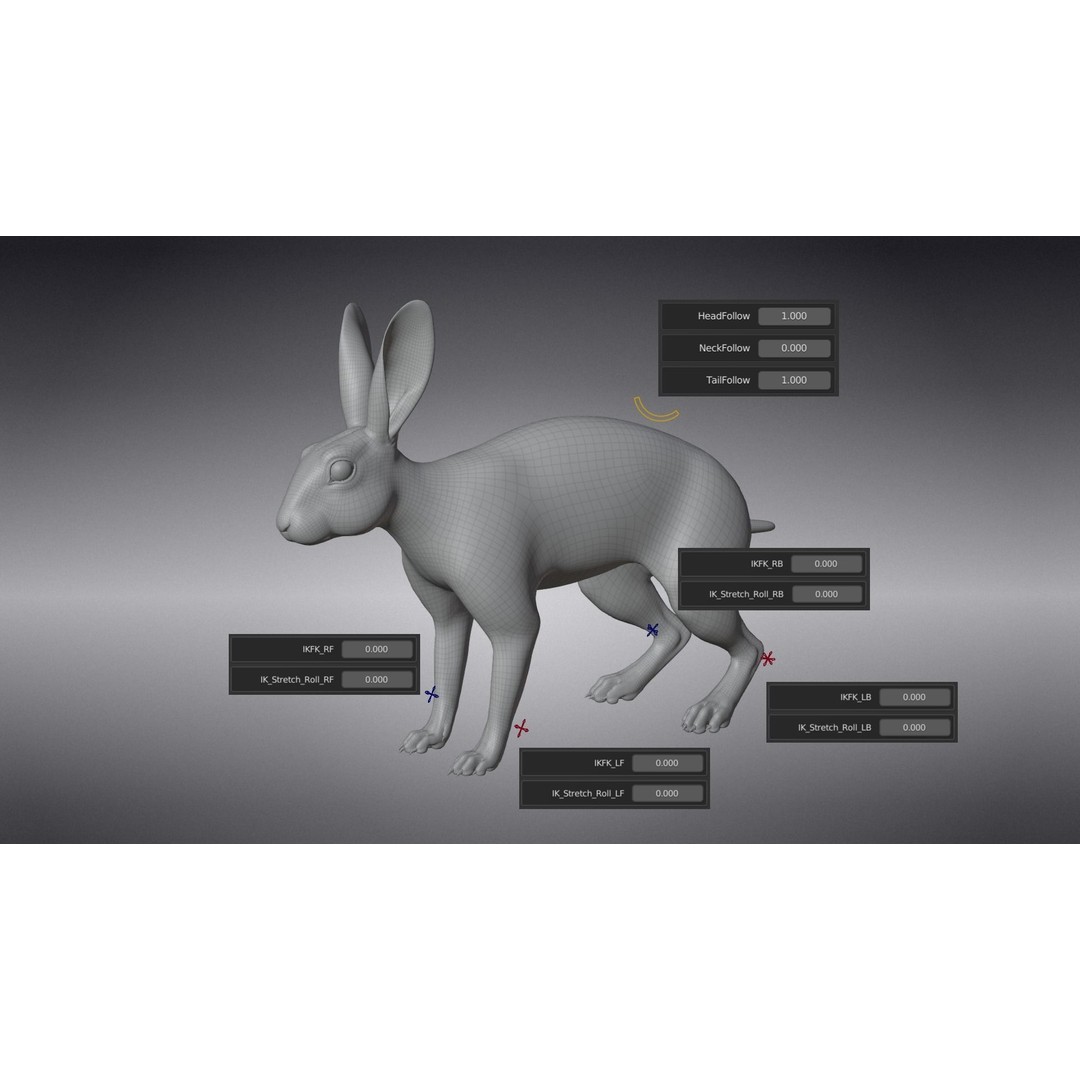 White Rabbit 3D Model – Animated Rigged Character with PBR Textures - View 22