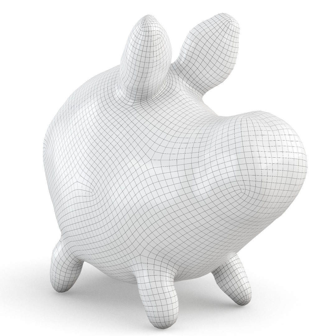 Soft Plush Toy Pig 3D Model – Realistic High-Quality Asset, FBX, OBJ - View 12