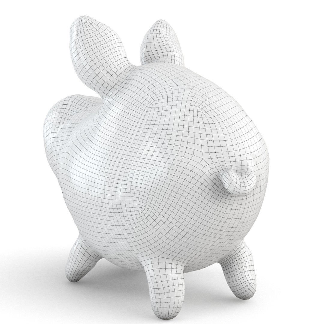 Soft Plush Toy Pig 3D Model – Realistic High-Quality Asset, FBX, OBJ - View 6