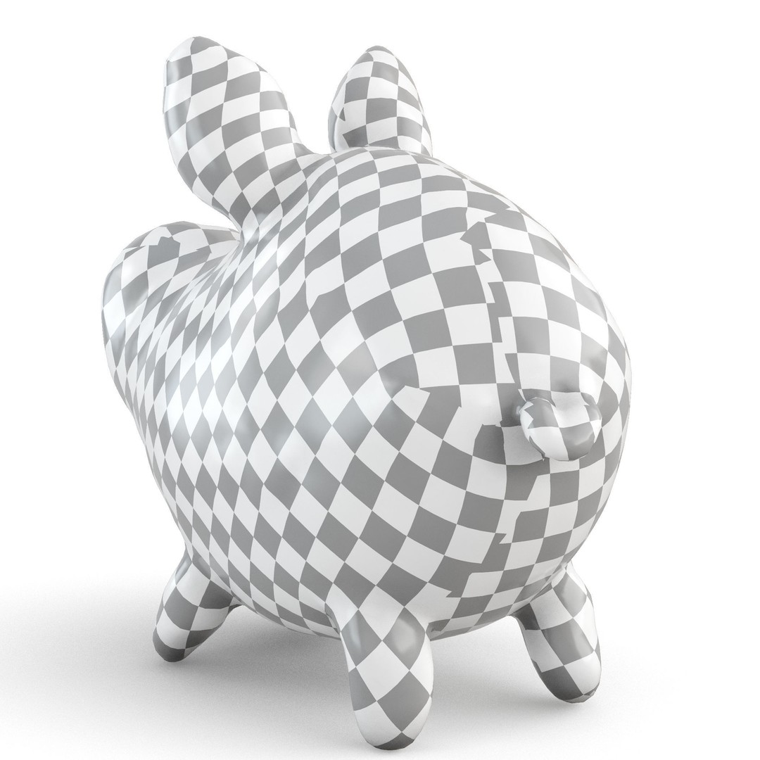 Soft Plush Toy Pig 3D Model – Realistic High-Quality Asset, FBX, OBJ - View 7
