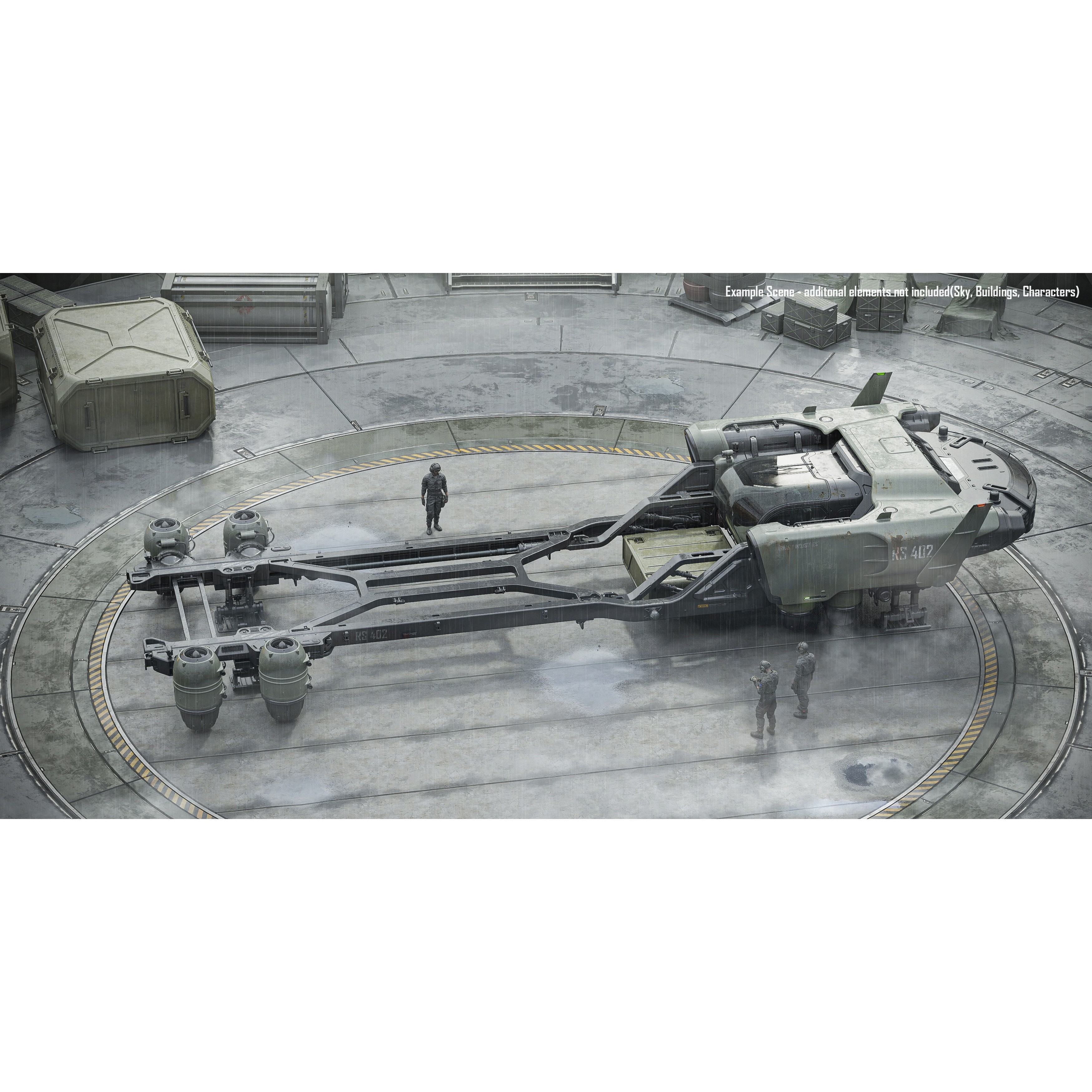 Cargo Transporter - Midpoly Concept 3D Model - View 10