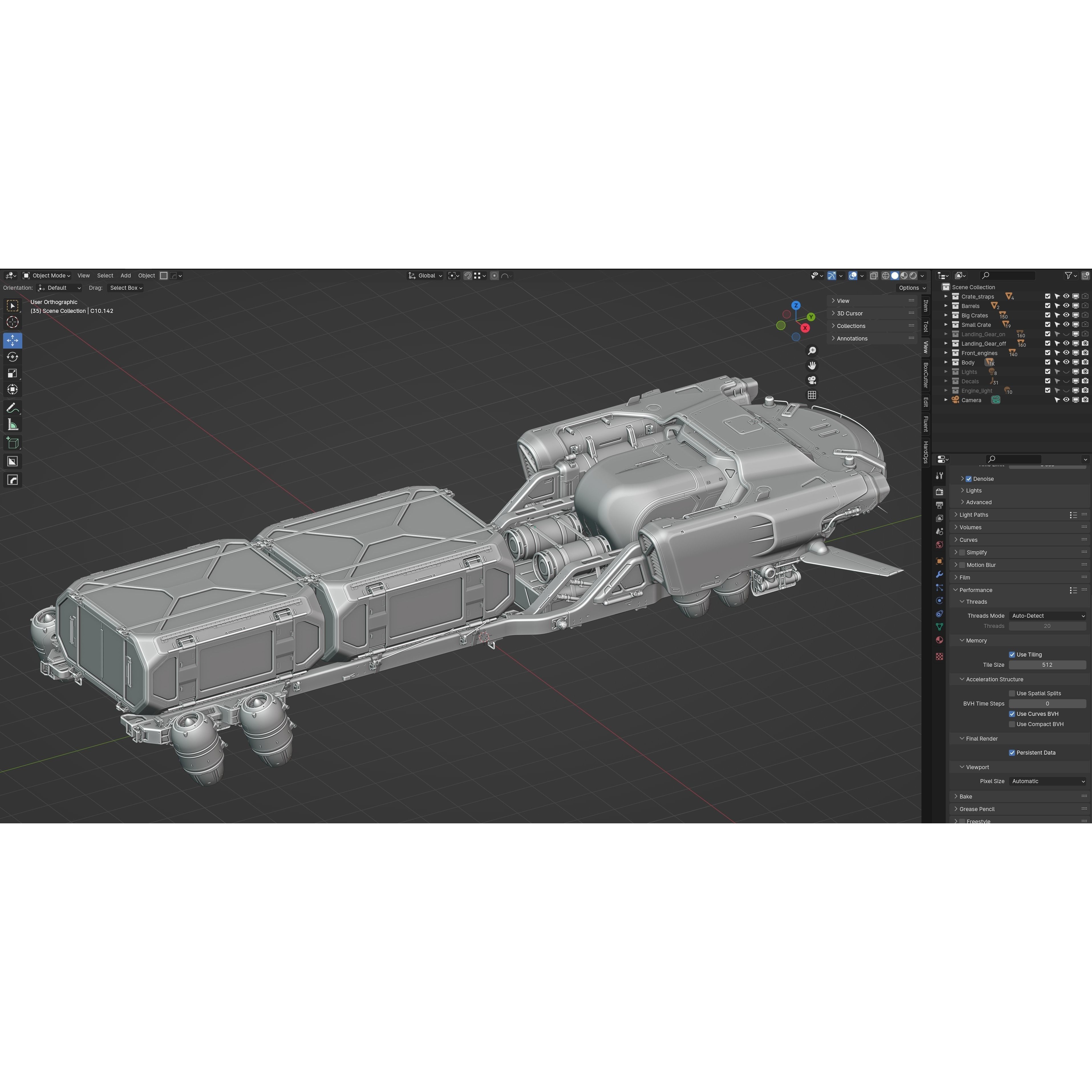 Cargo Transporter - Midpoly Concept 3D Model - View 13