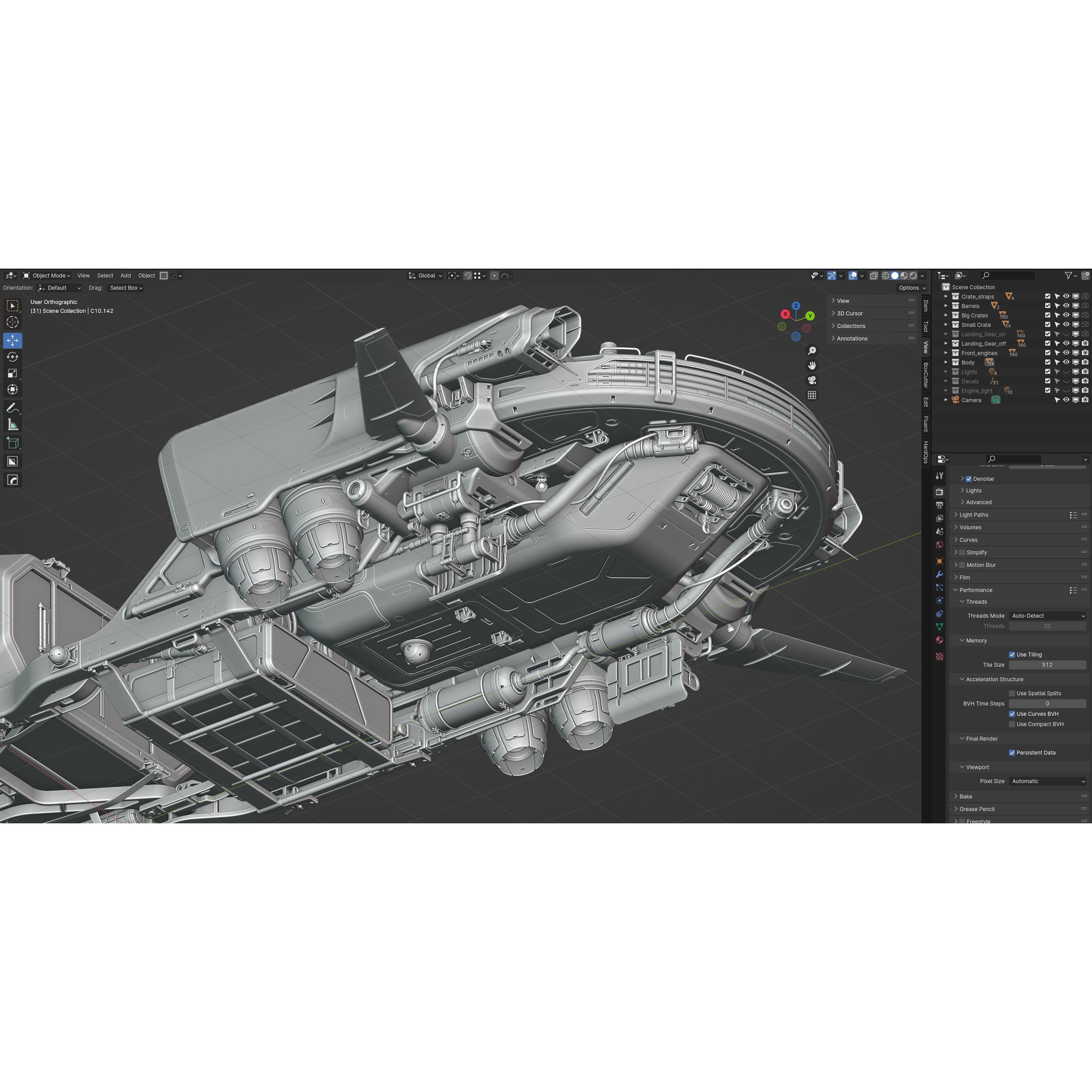 Cargo Transporter - Midpoly Concept 3D Model - View 15