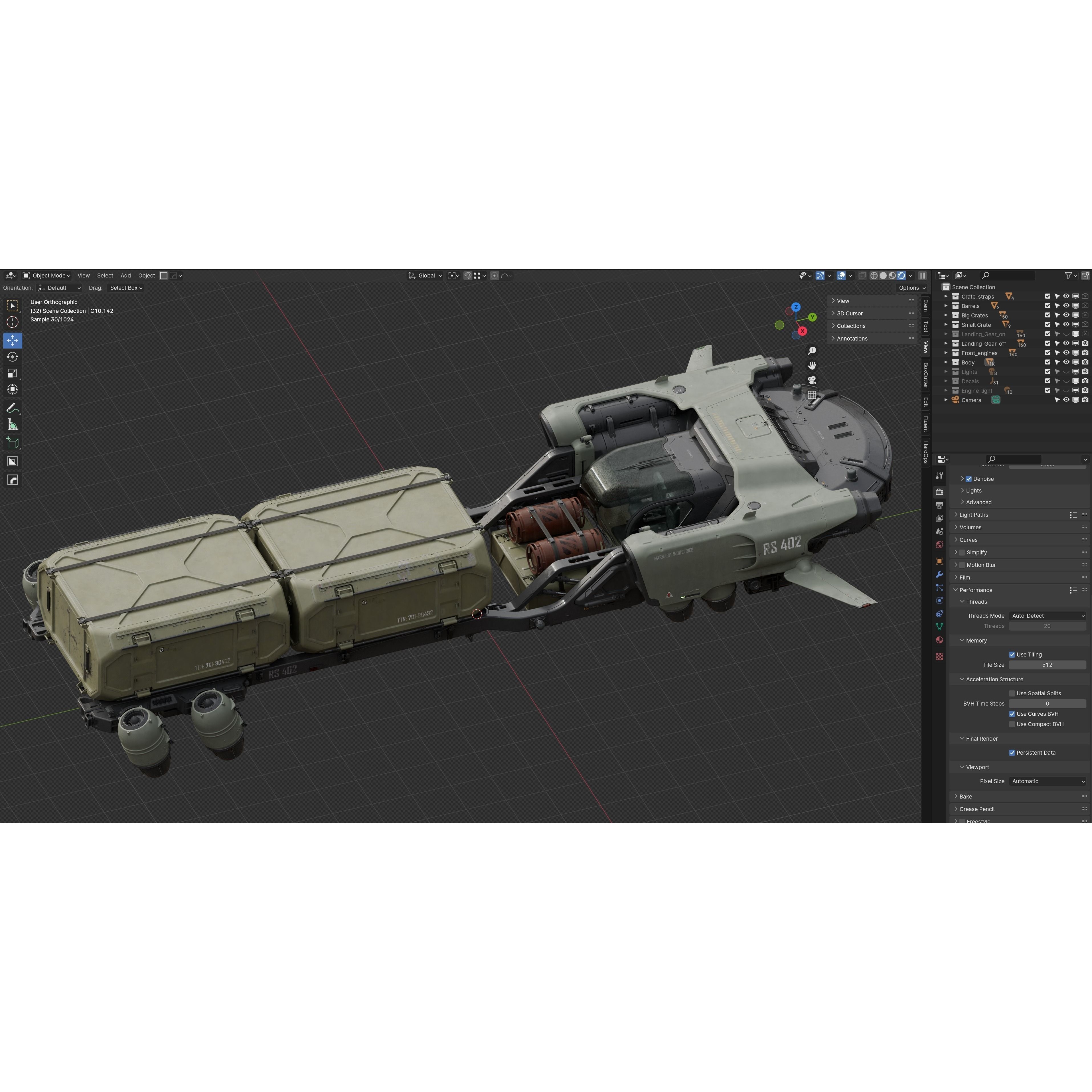 Cargo Transporter - Midpoly Concept 3D Model - View 16