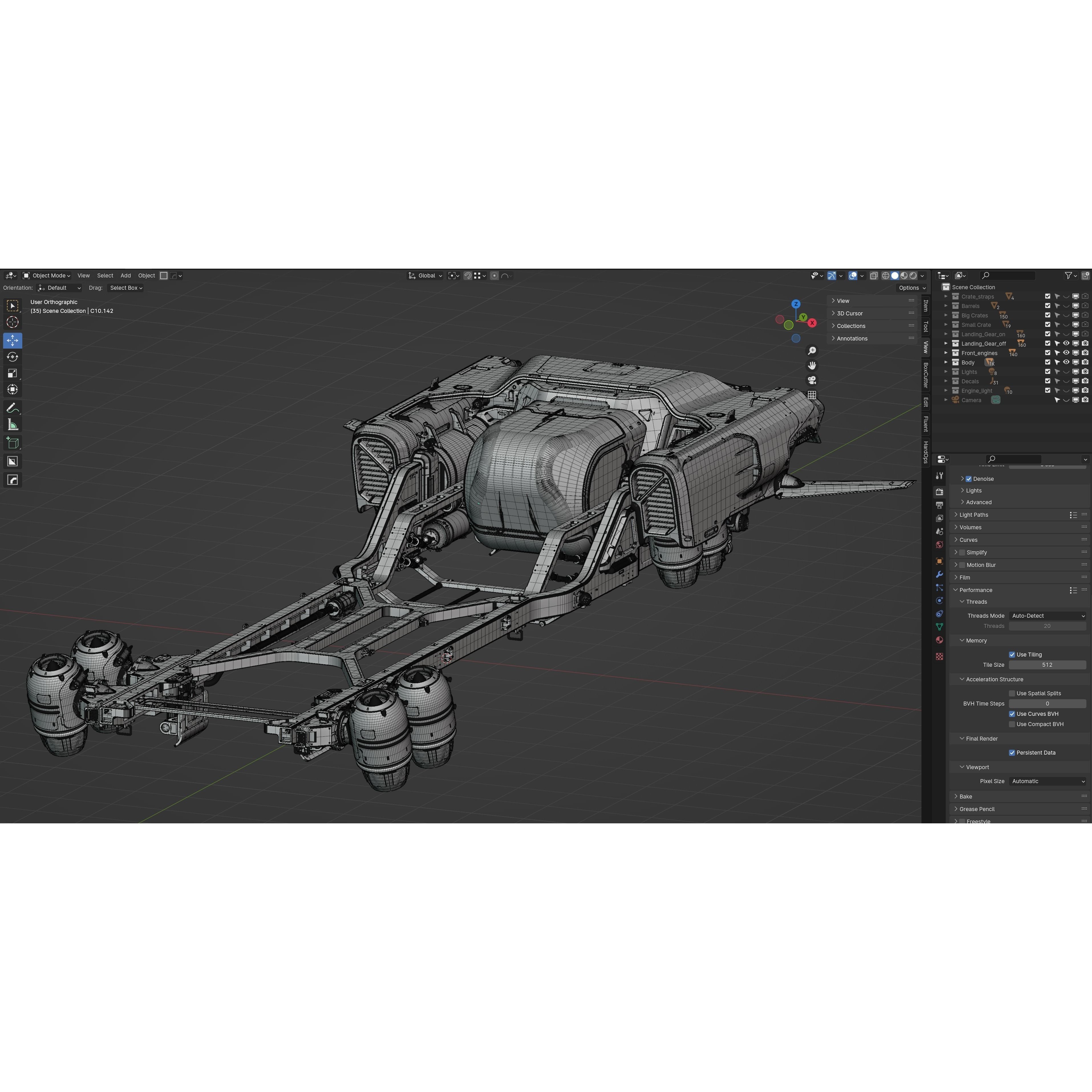 Cargo Transporter - Midpoly Concept 3D Model - View 17